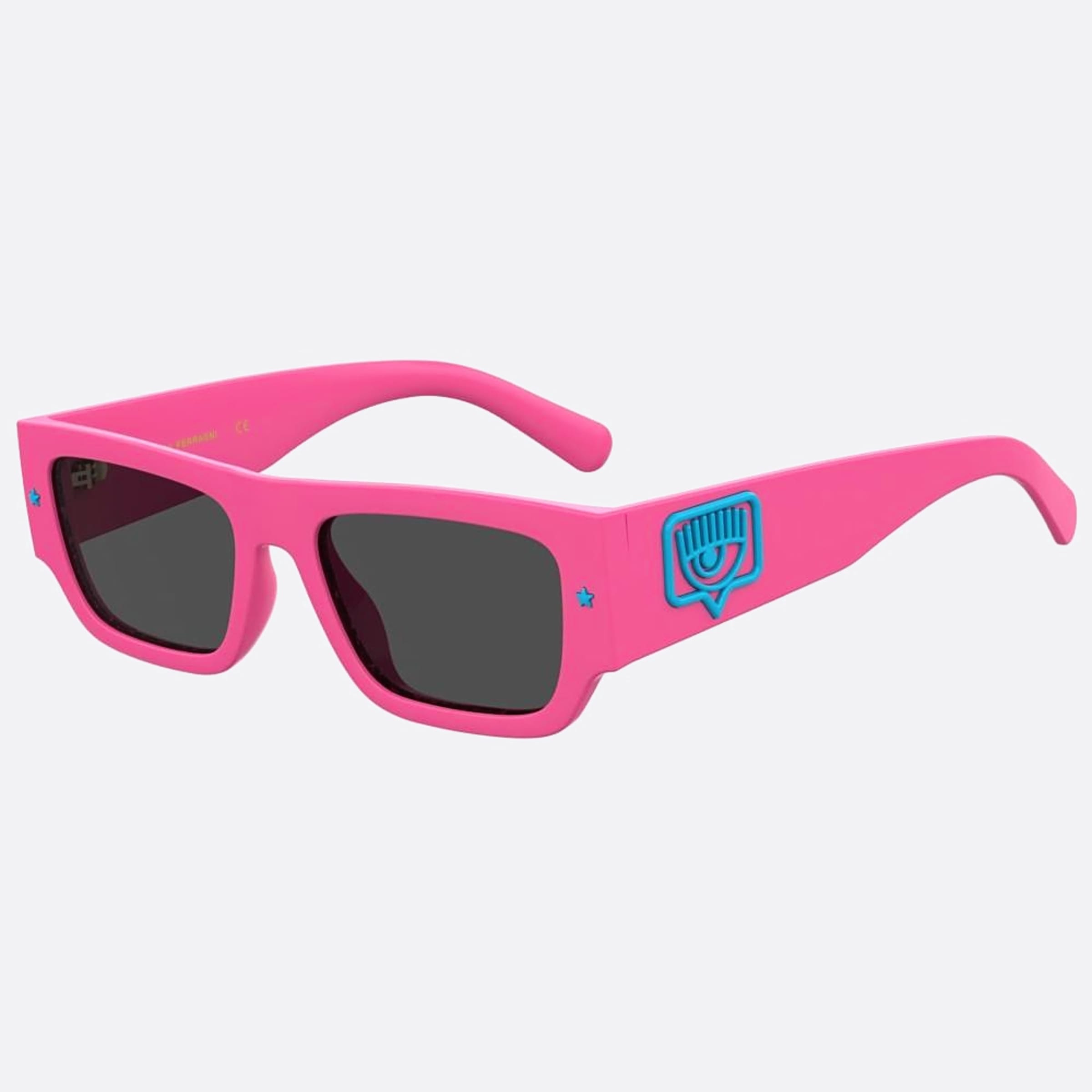Chiara 53mm Ferragni 35j Pink Geometric Women Sunglasses - Side View