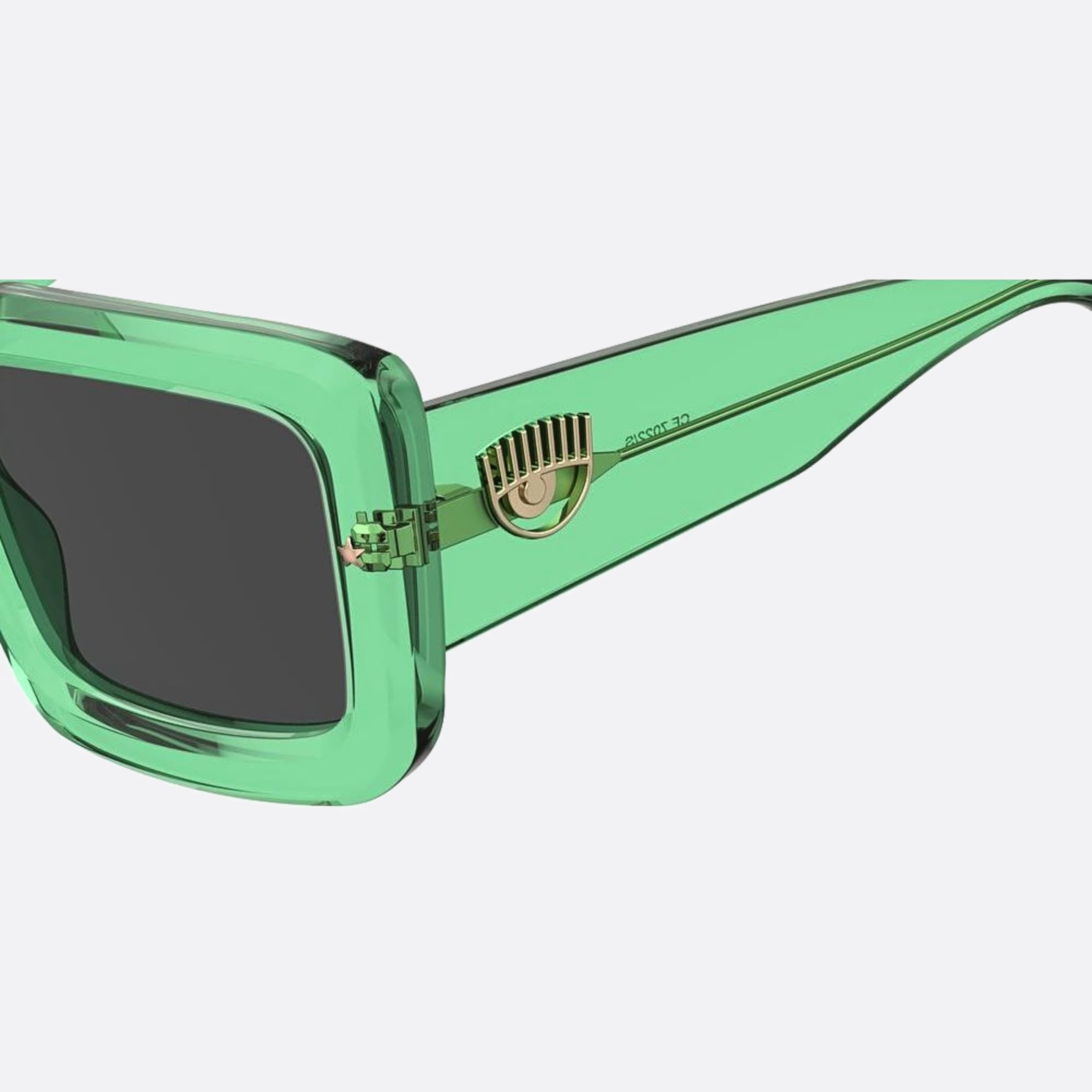 Chiara 53mm Ferragni 1ed Green Squared Women Sunglasses - Lifestyle Shot