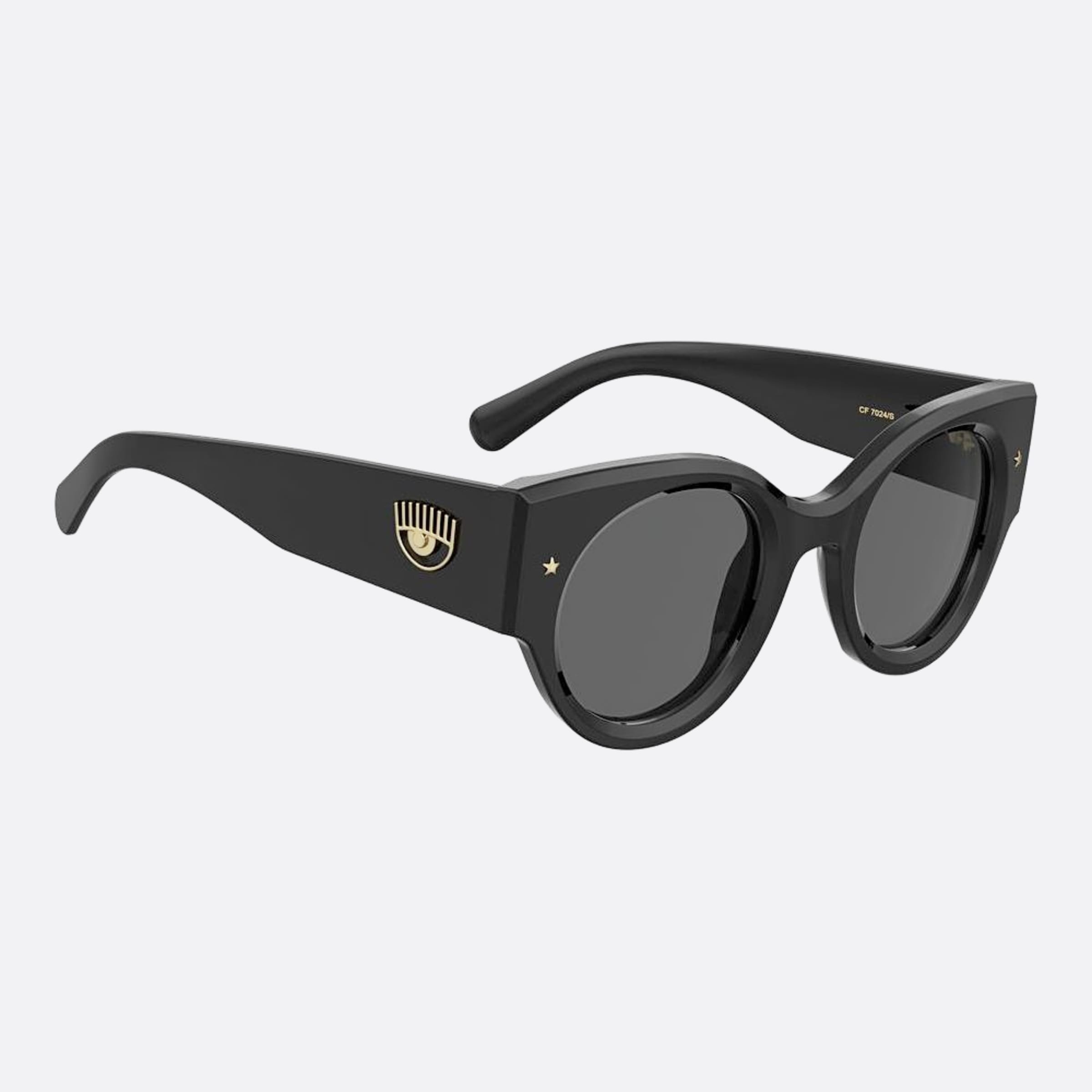 Chiara 47mm Ferragni Black Squared Women Sunglasses - Detail View