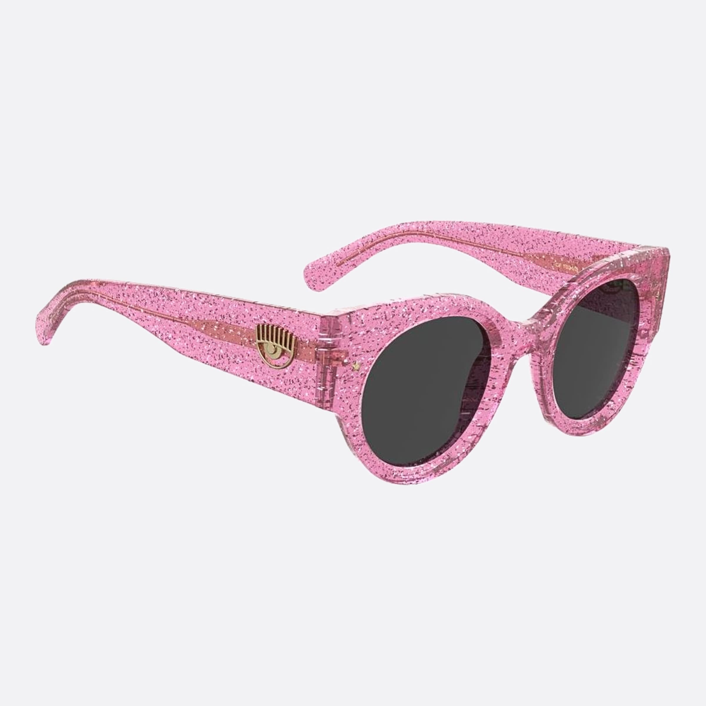 Chiara 47mm Ferragni W66 Pink Squared Women Sunglasses - Detail View