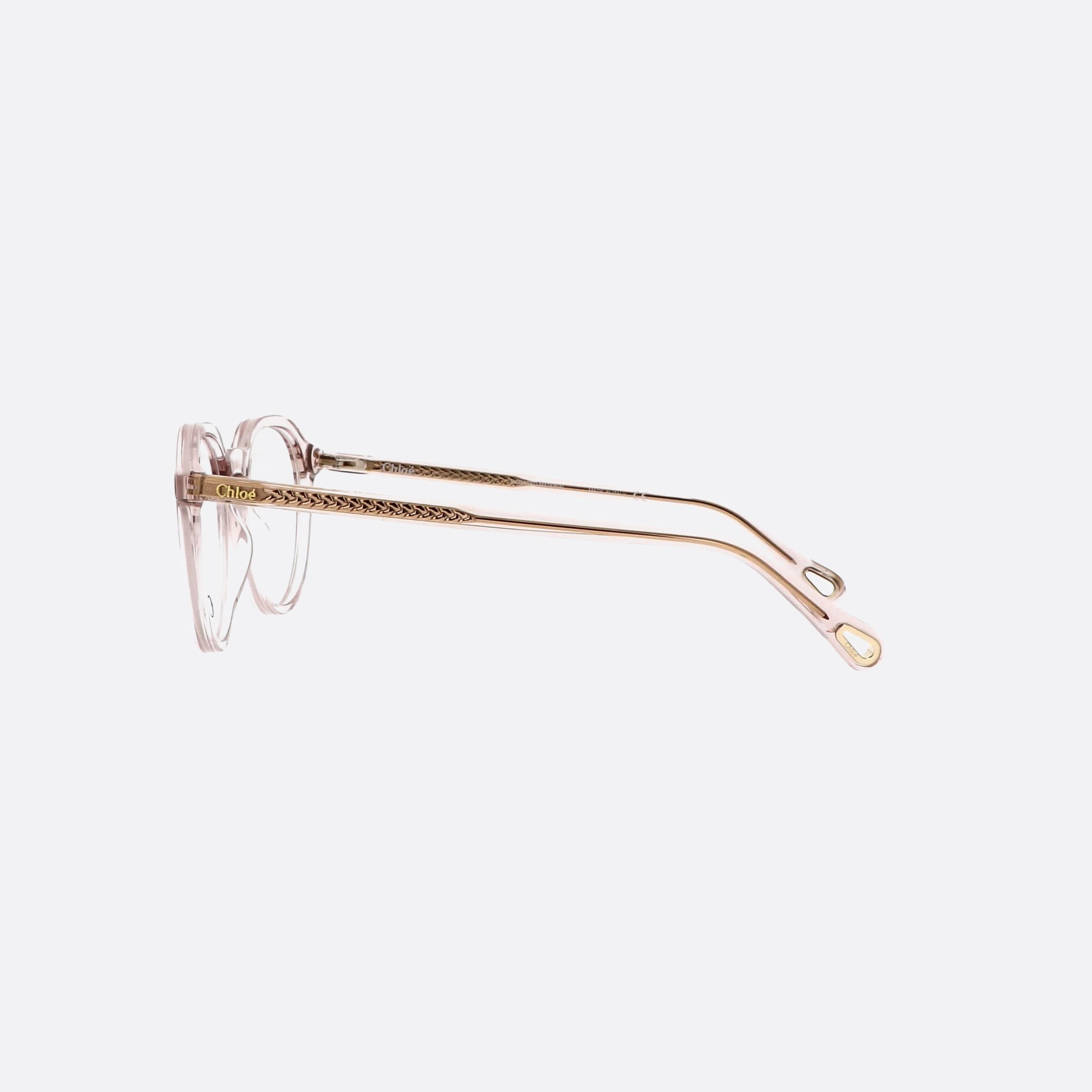 Chlo 50mm Clear Oval Women Eyeglasses - Detail View