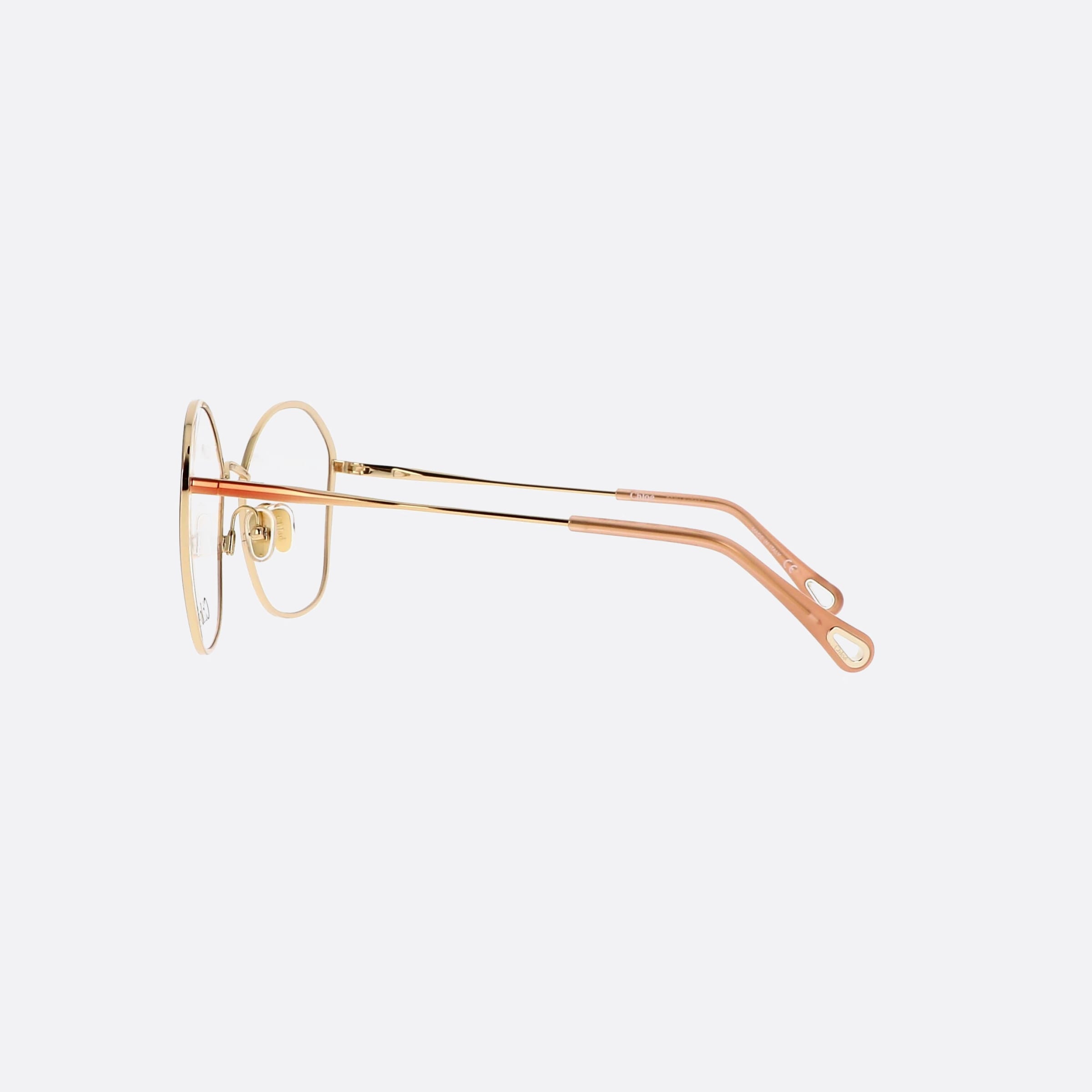 Chlo 53mm Gold Oval Women Eyeglasses - Detail View