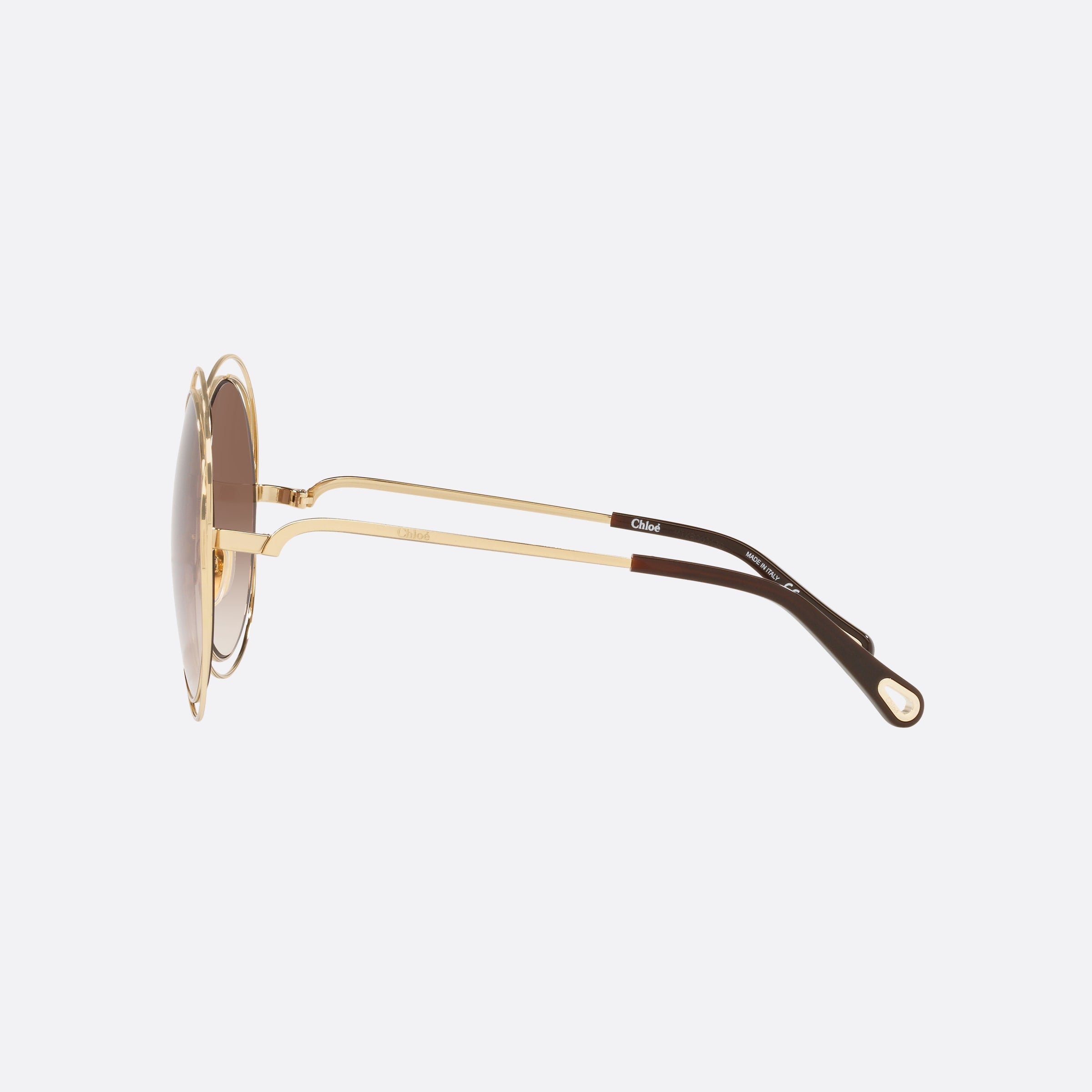 Chlo 62mm Gold Round Women Sunglasses - Detail View