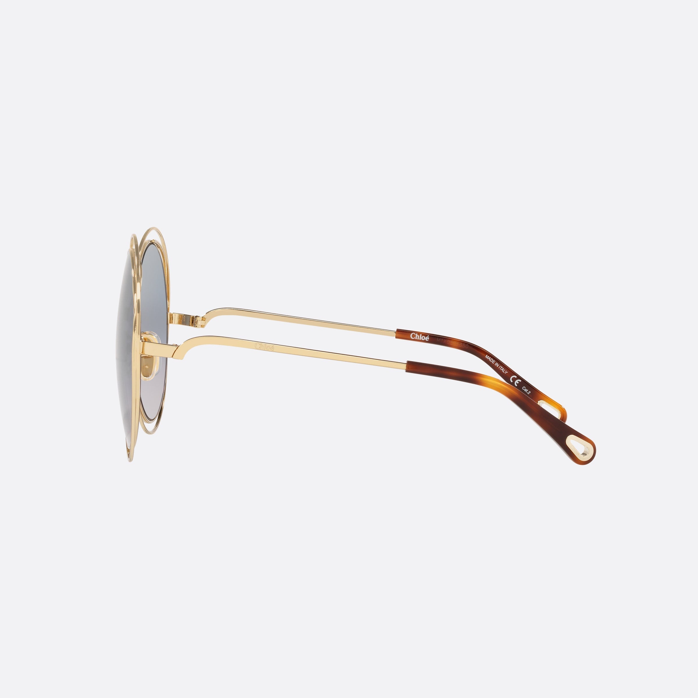Chlo 62mm Gold Round Women Sunglasses - Detail View