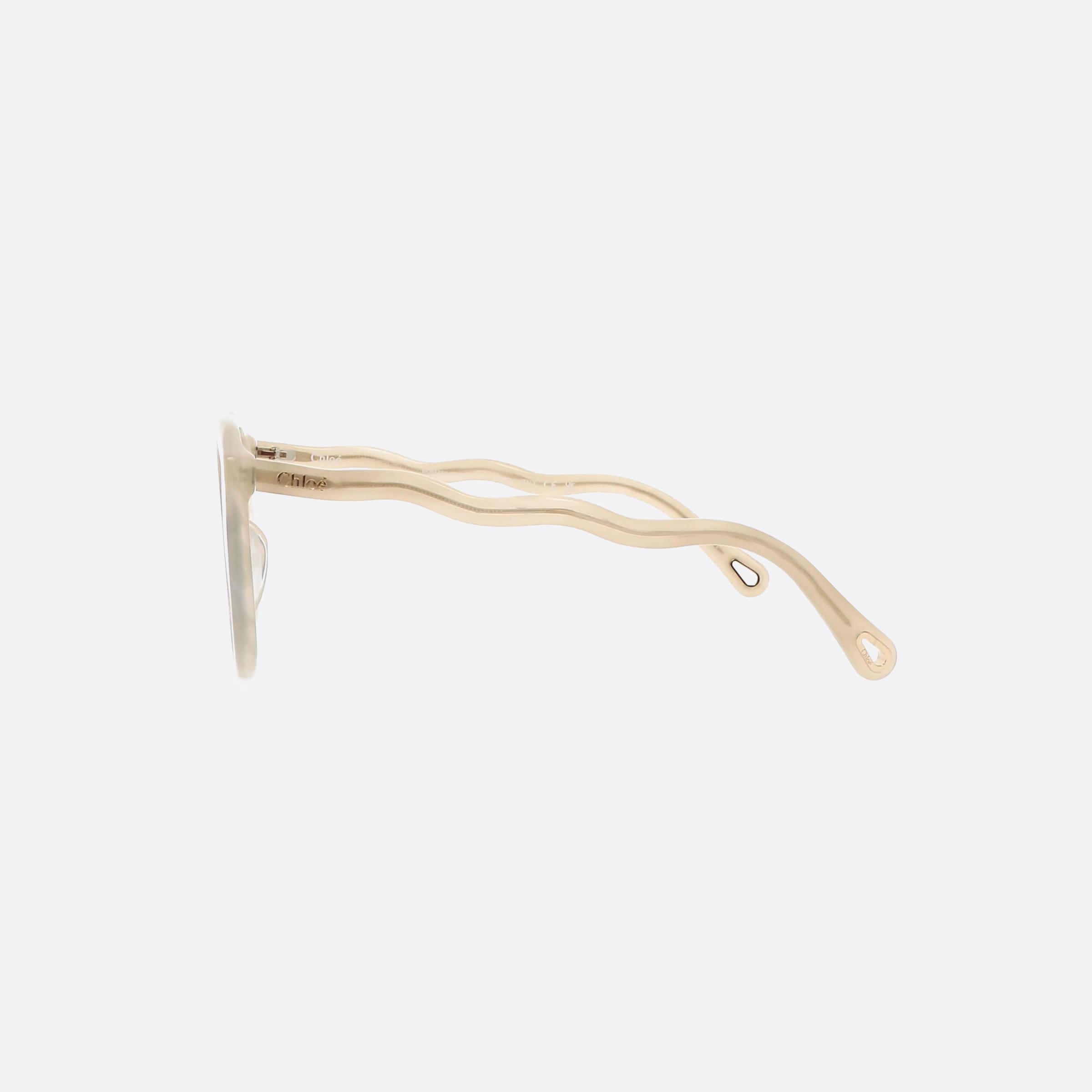 Chlo 57mm Clear Butterfly Unisex Sunglasses - Detail View