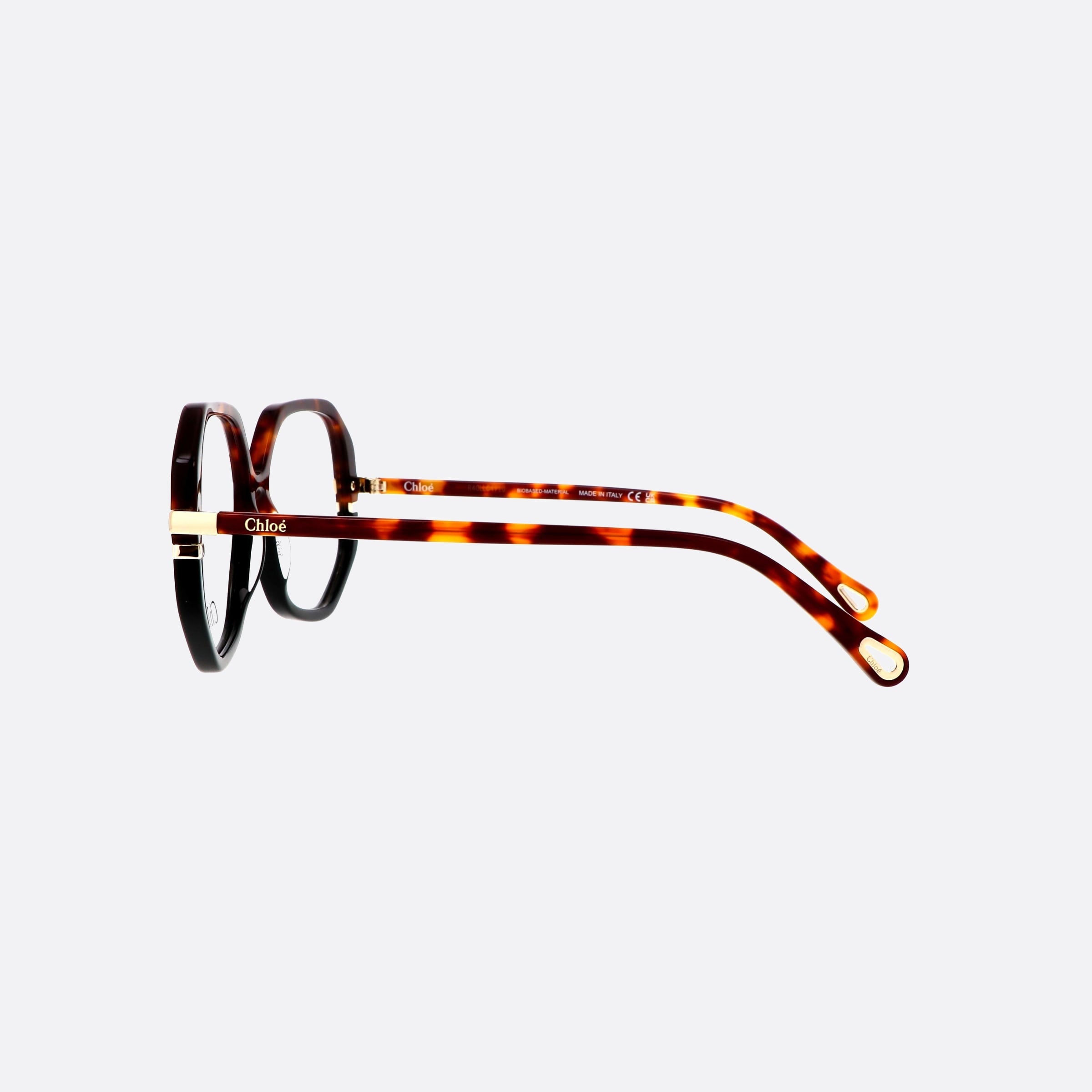 Chlo 56mm Black Hexagonal Women Eyeglasses - Detail View