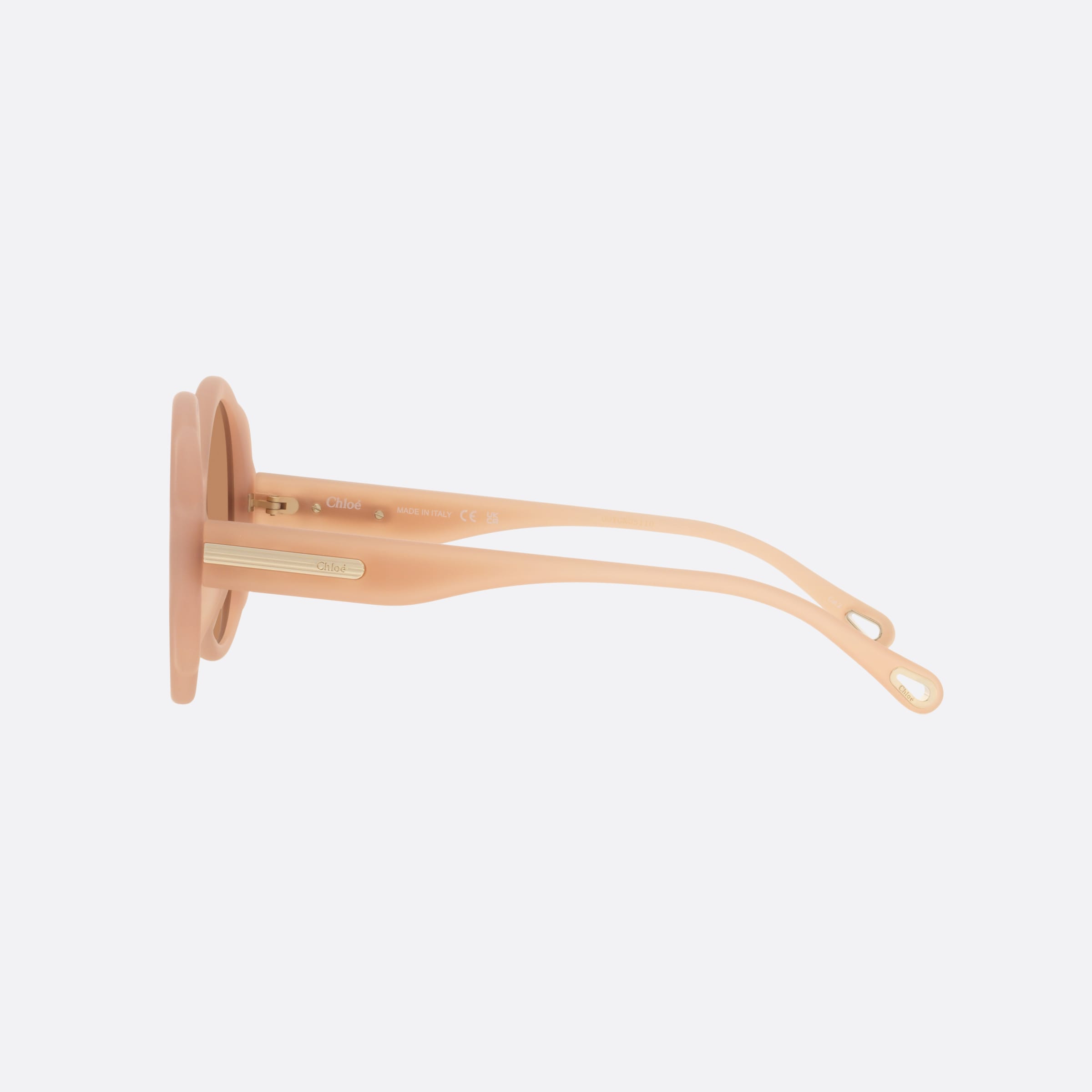 Chlo 55mm Beige Round Women Sunglasses - Detail View