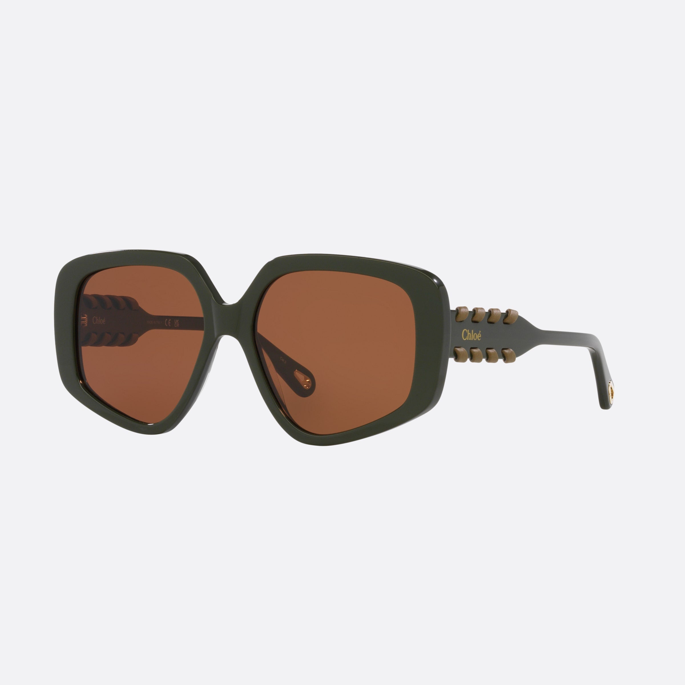 Chlo 58mm Green Square Women Sunglasses - Main View