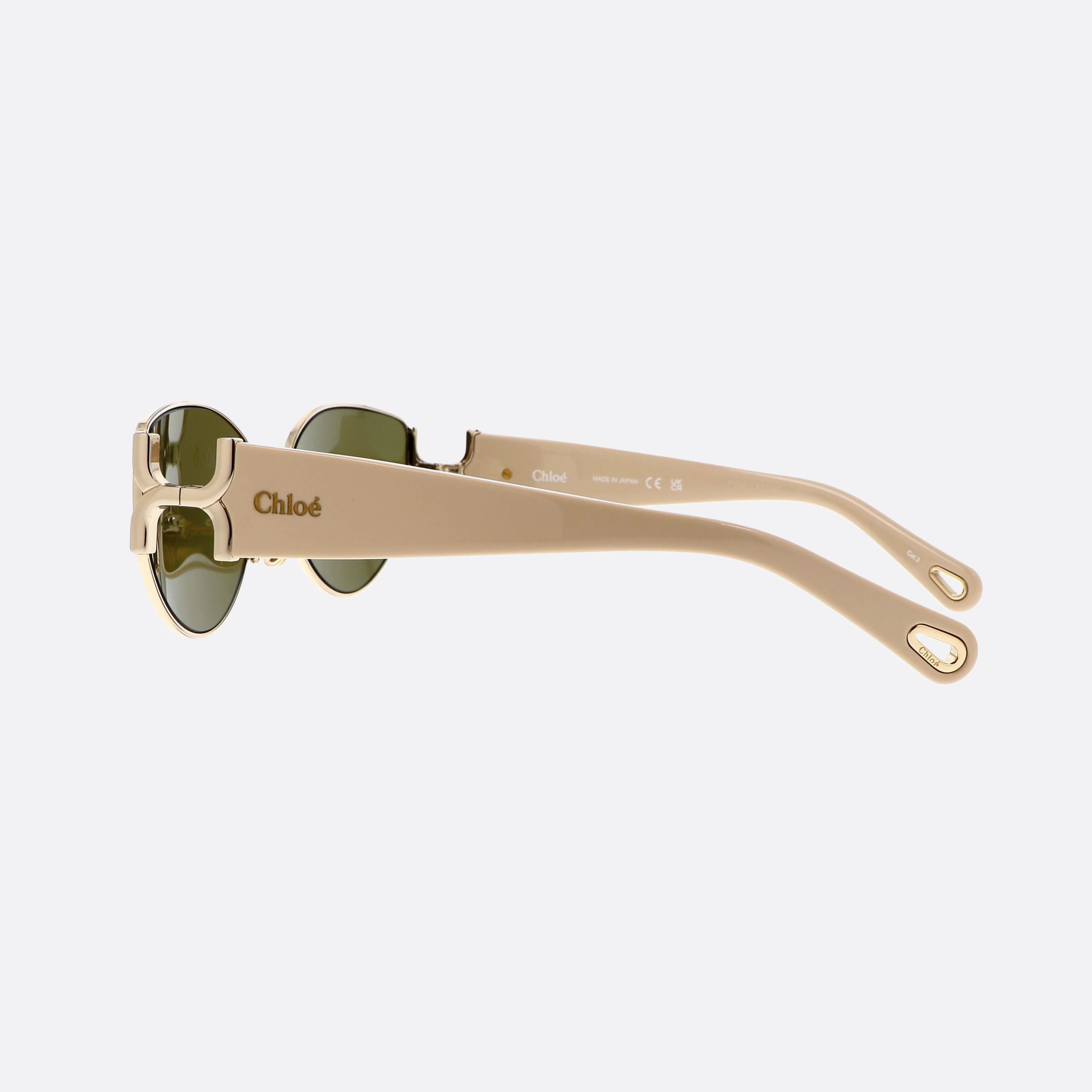 Chlo 59mm Gold Butterfly Unisex Sunglasses - Detail View
