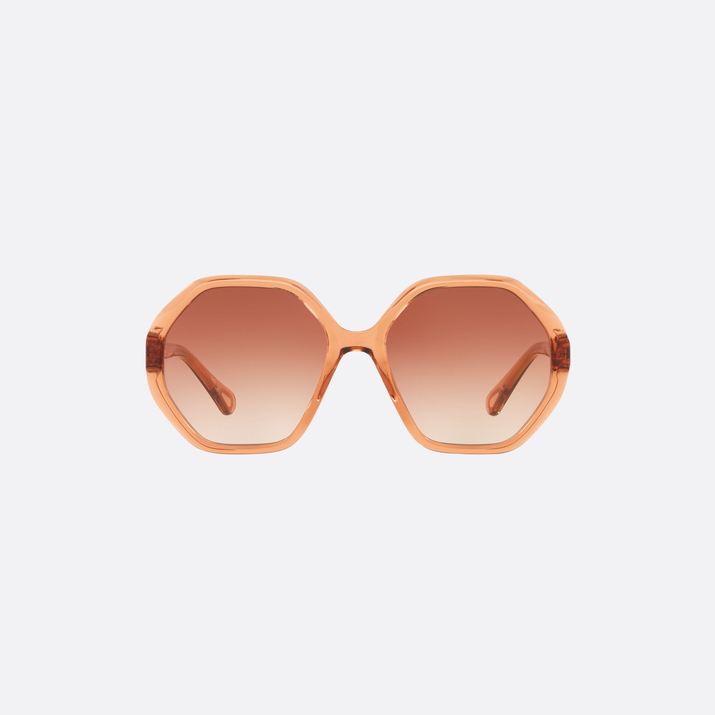 Chloe 51mm Orange Rectangle Women Sunglasses - Side View