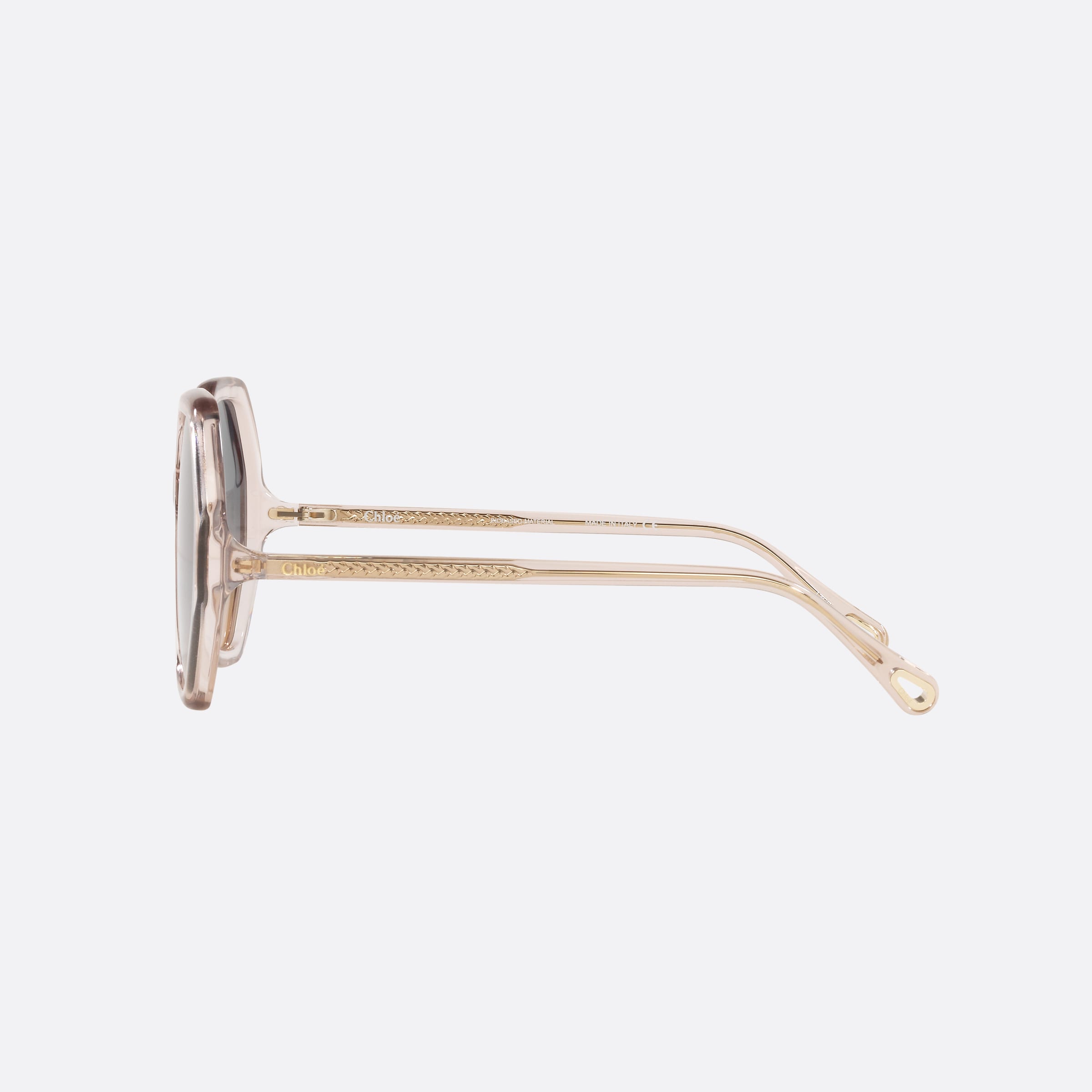 Chloe 58mm Pink Round Women Sunglasses - Detail View