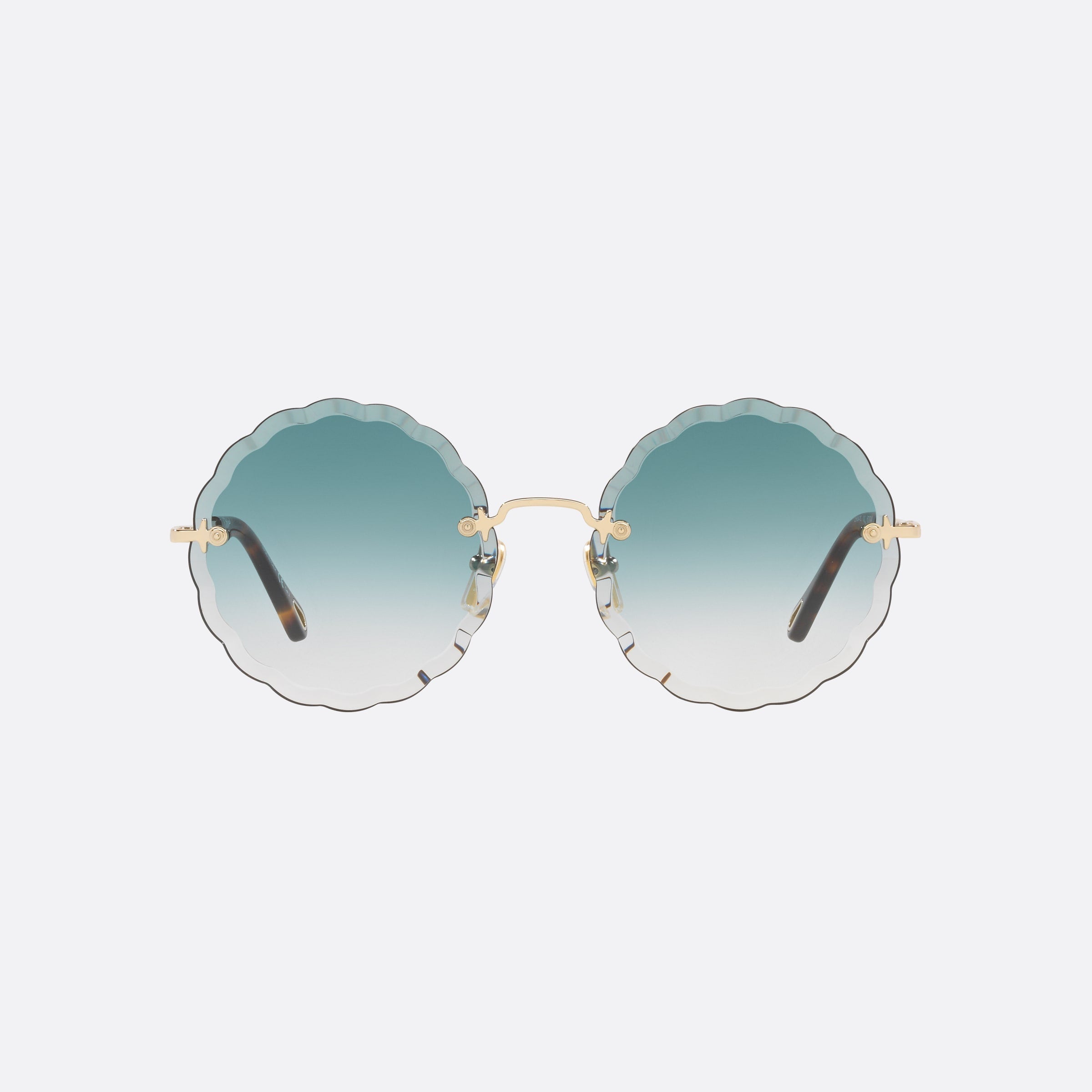 Chloe 60mm Brown Round Women Sunglasses - Side View