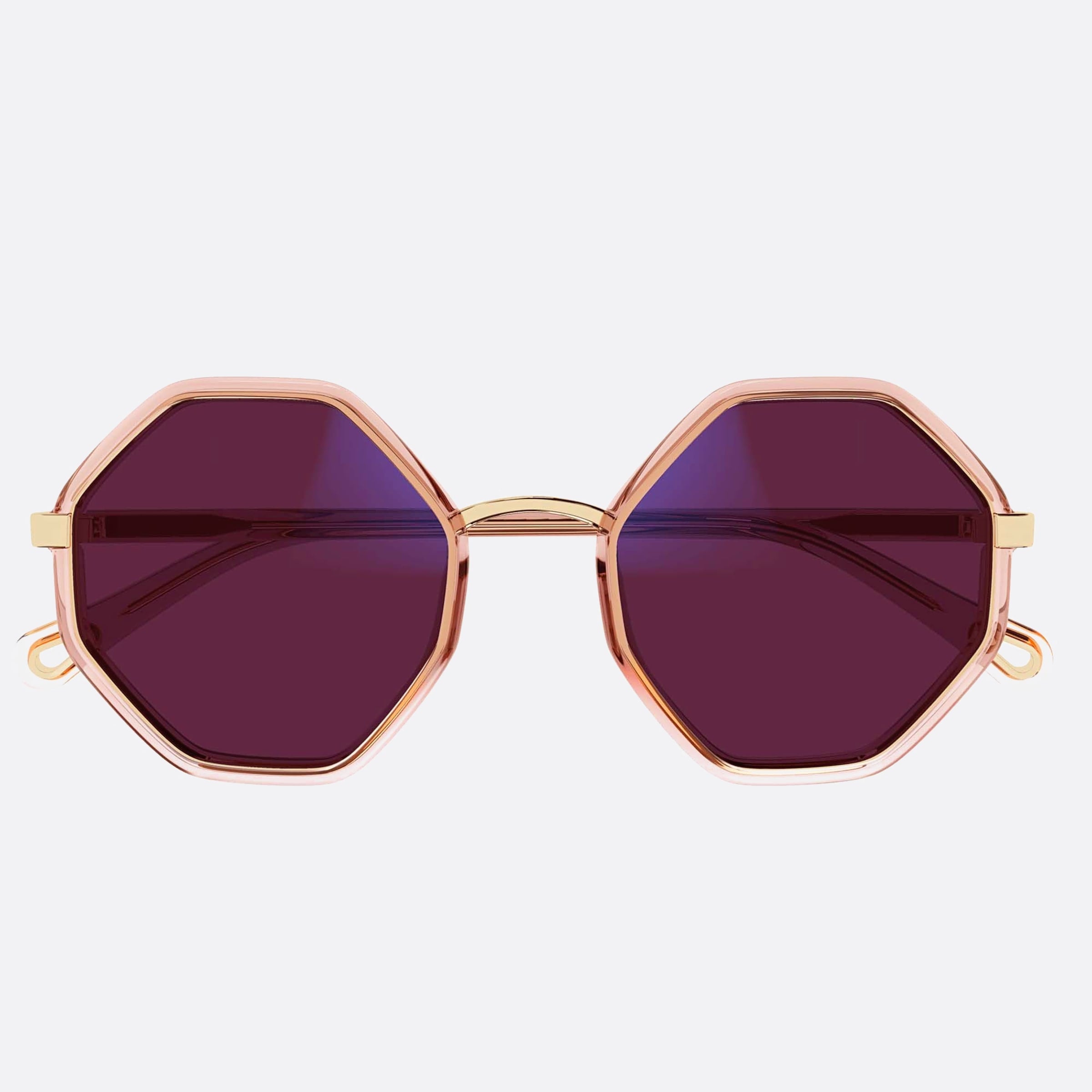 Chloe 53mm Women's Orange Geometric Photochromic Sunglasses - Lifestyle Shot