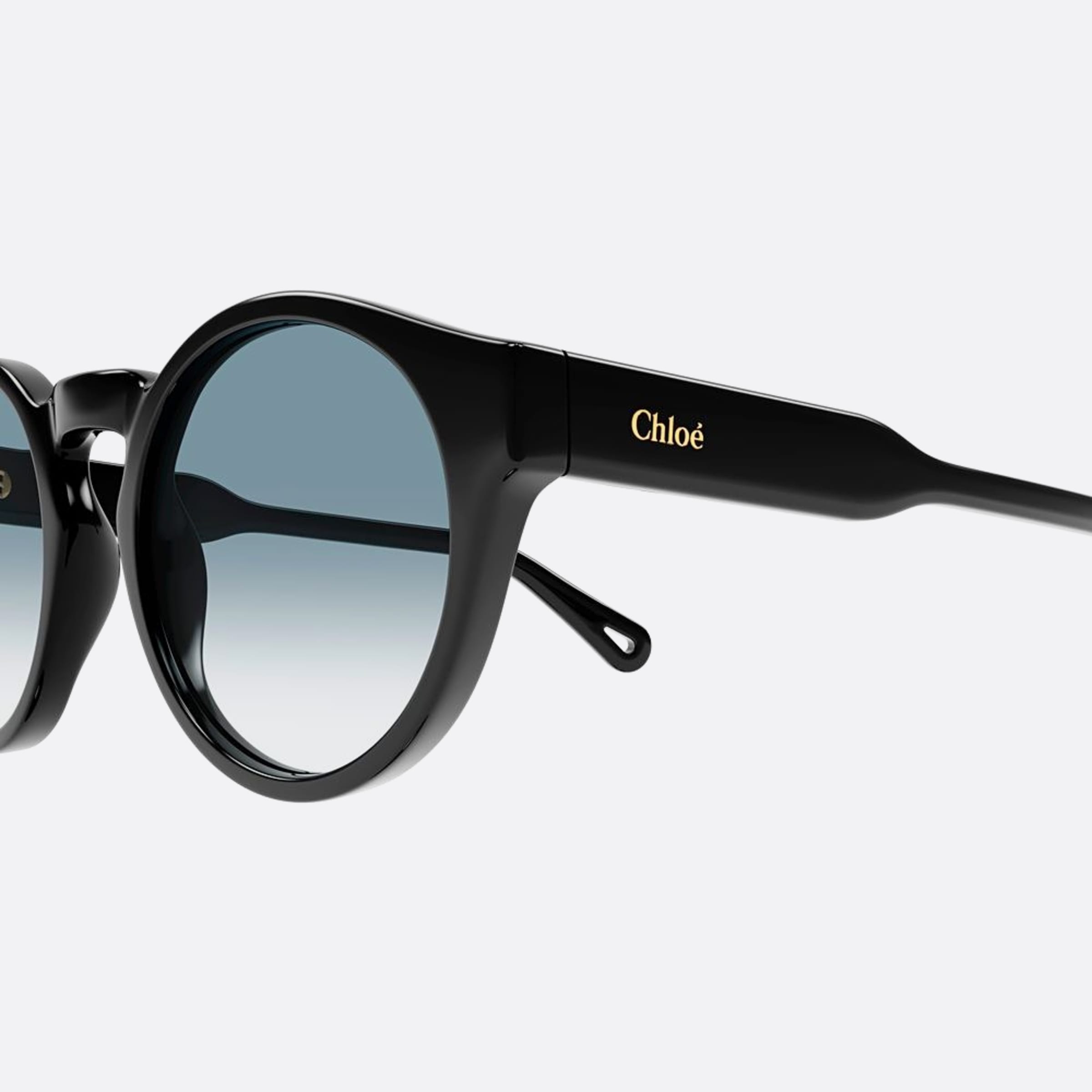 Chloe 52mm Frt Black Round Women Sunglasses - Detail View