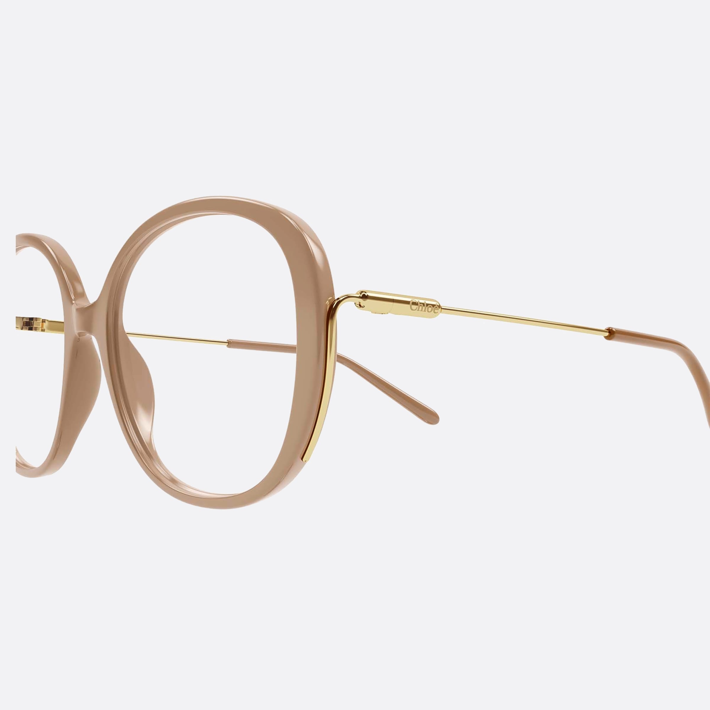 Chloe 55mm Brown Oversize Women Eyeglasses - Detail View