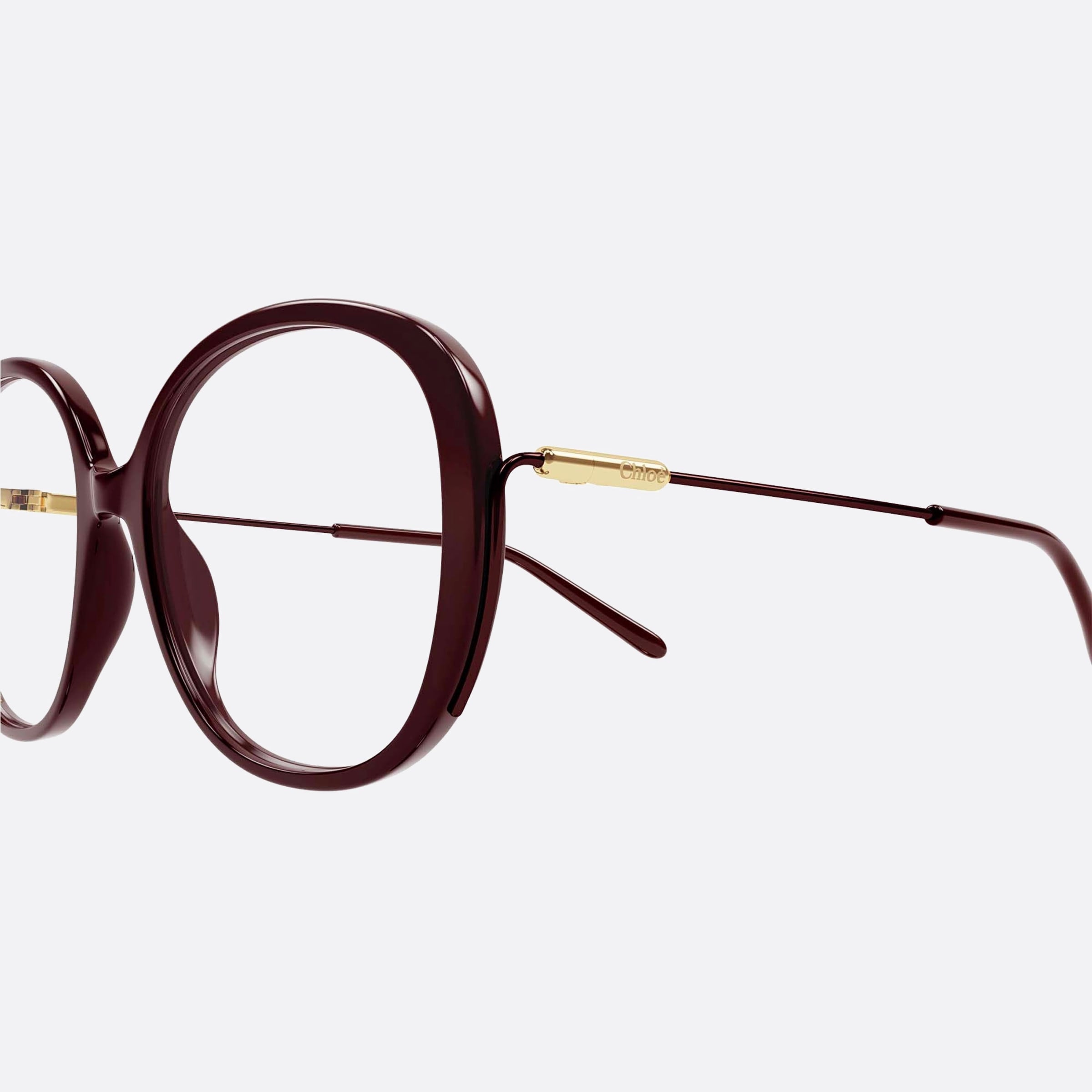 Chloe 55mm Red Oversize Women Eyeglasses - Detail View