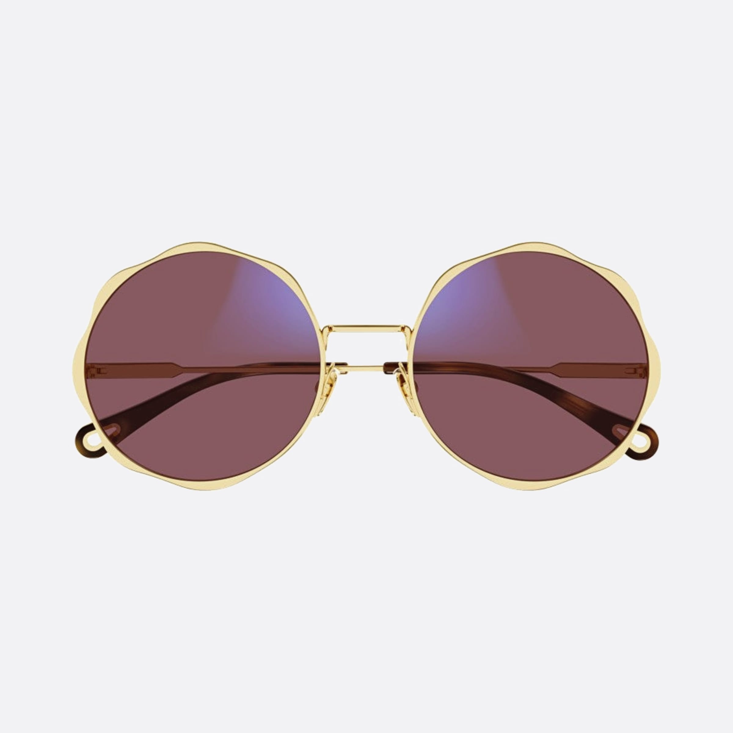 Chloe 56mm Gold Round Photochromic Women Sunglasses - Additional Angle