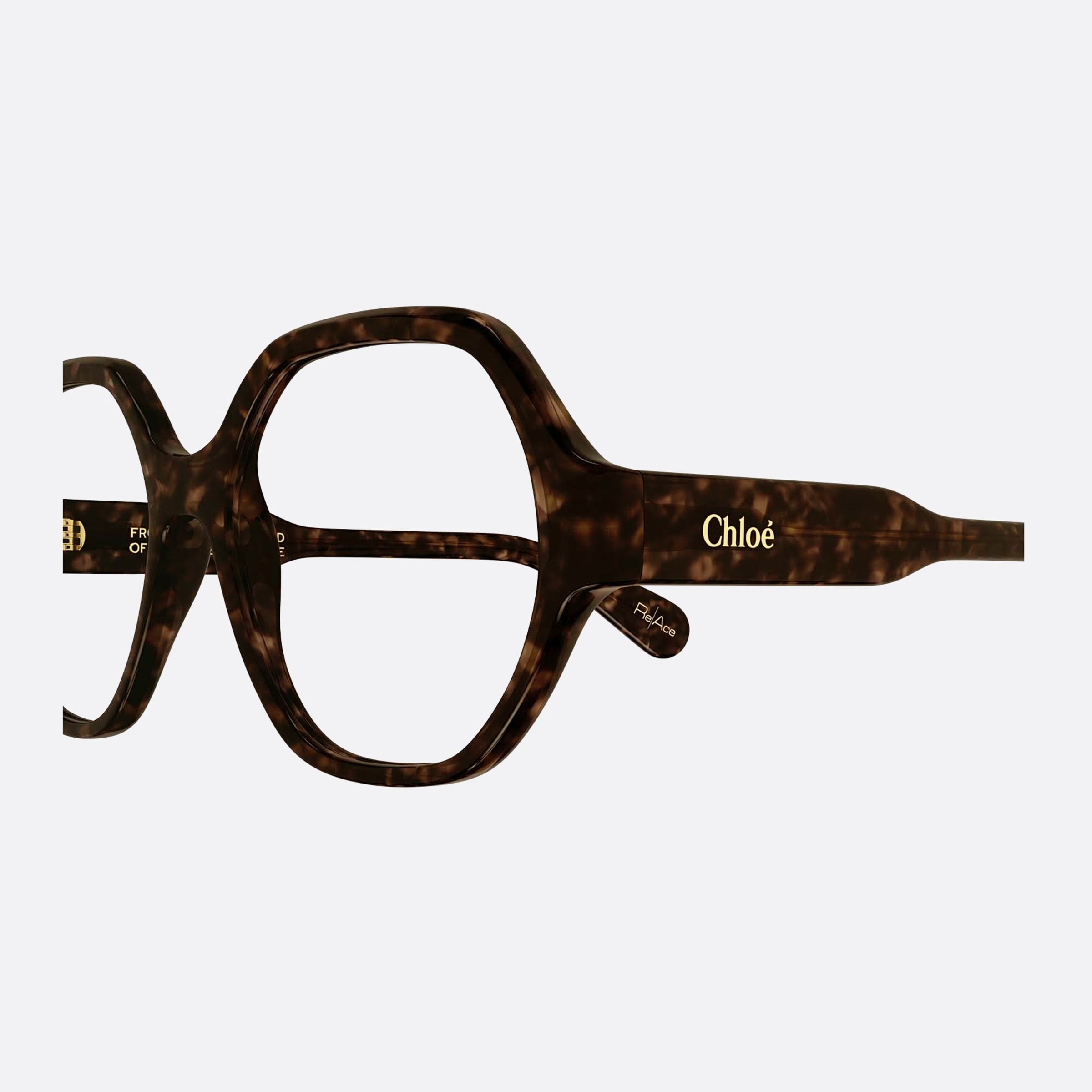 Chloe 53mm Havana Oversize Women Eyeglasses - Detail View