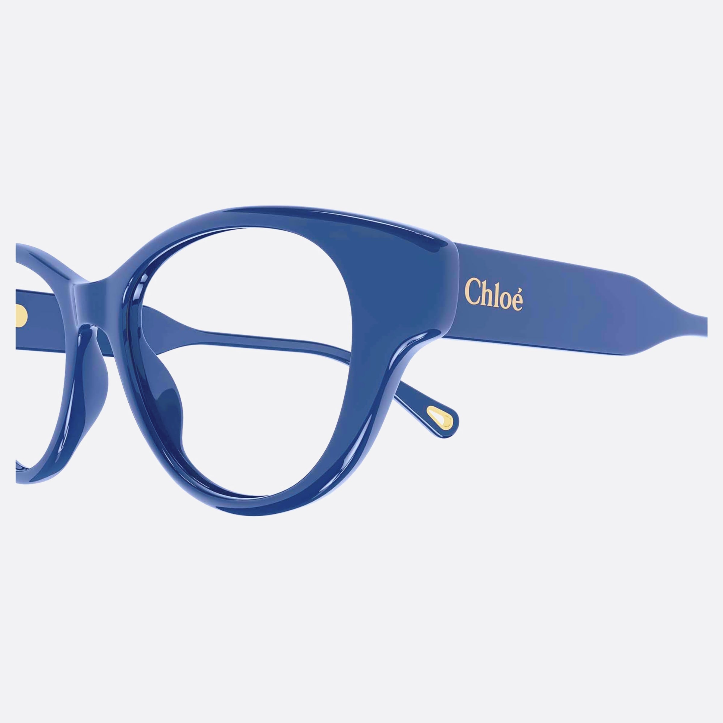 Chloe 50mm Blue Cat Eye Women Eyeglasses - Detail View