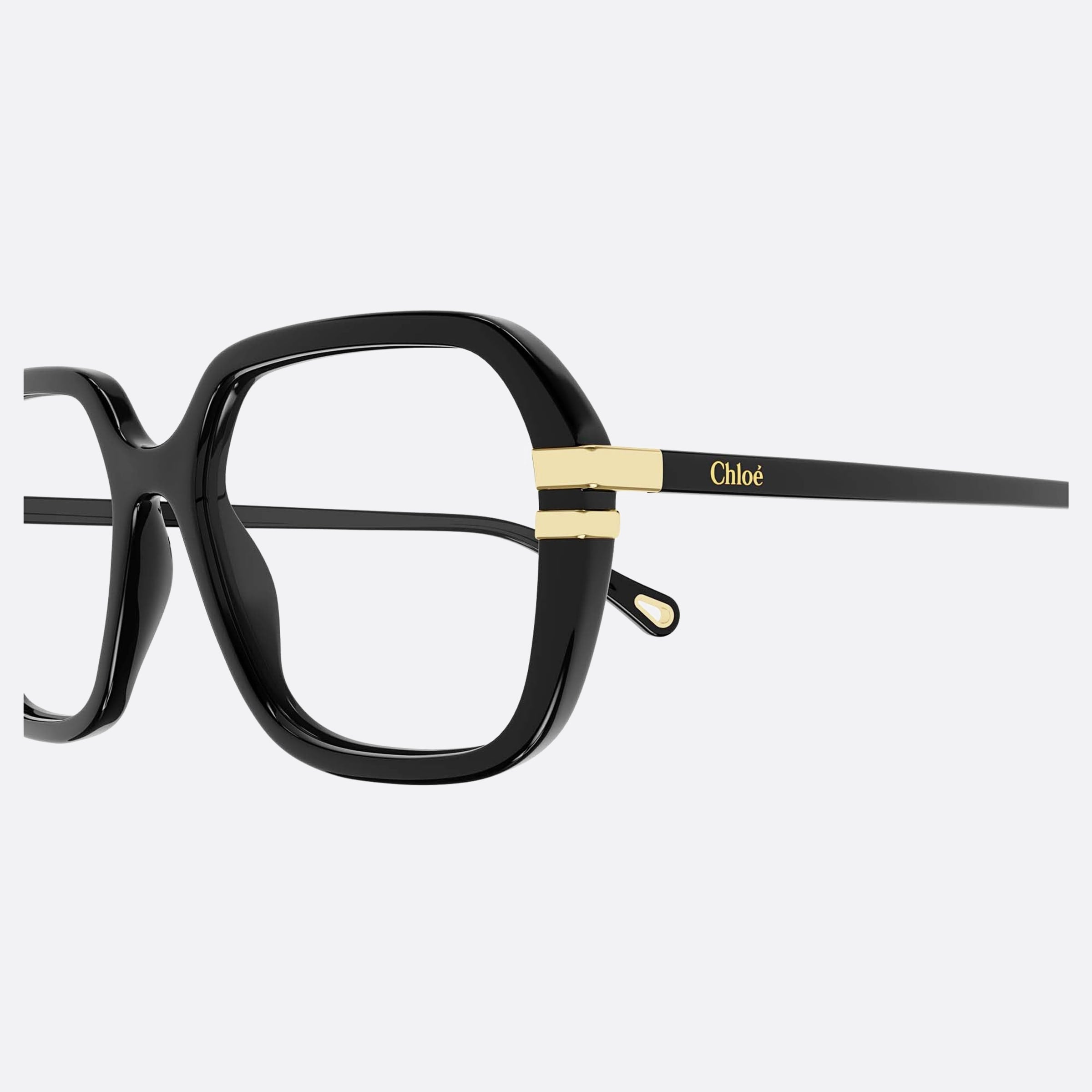 Chloe 53mm Black Squared Women Eyeglasses - Detail View