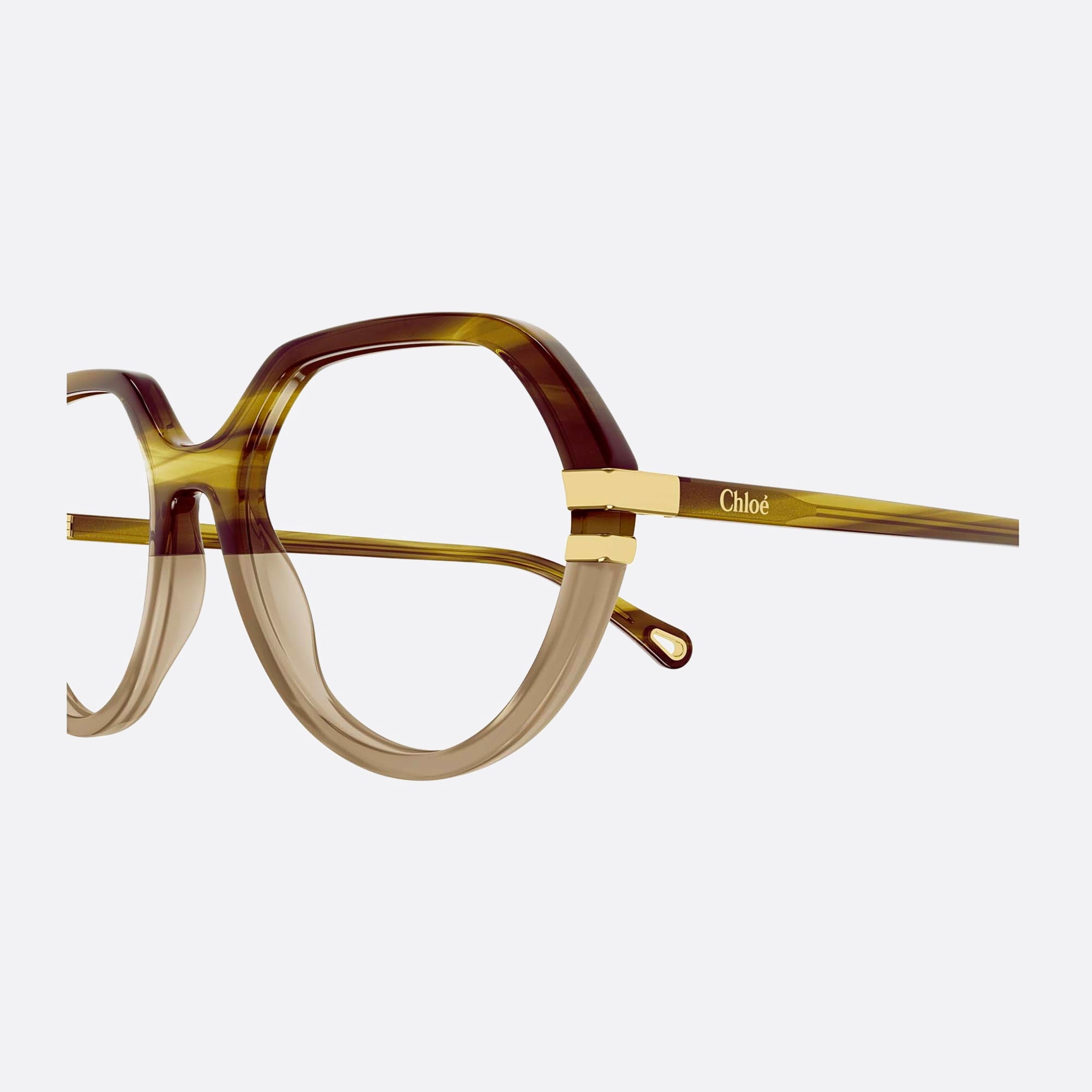 Chloe 54mm Havana Round Women Eyeglasses - Detail View