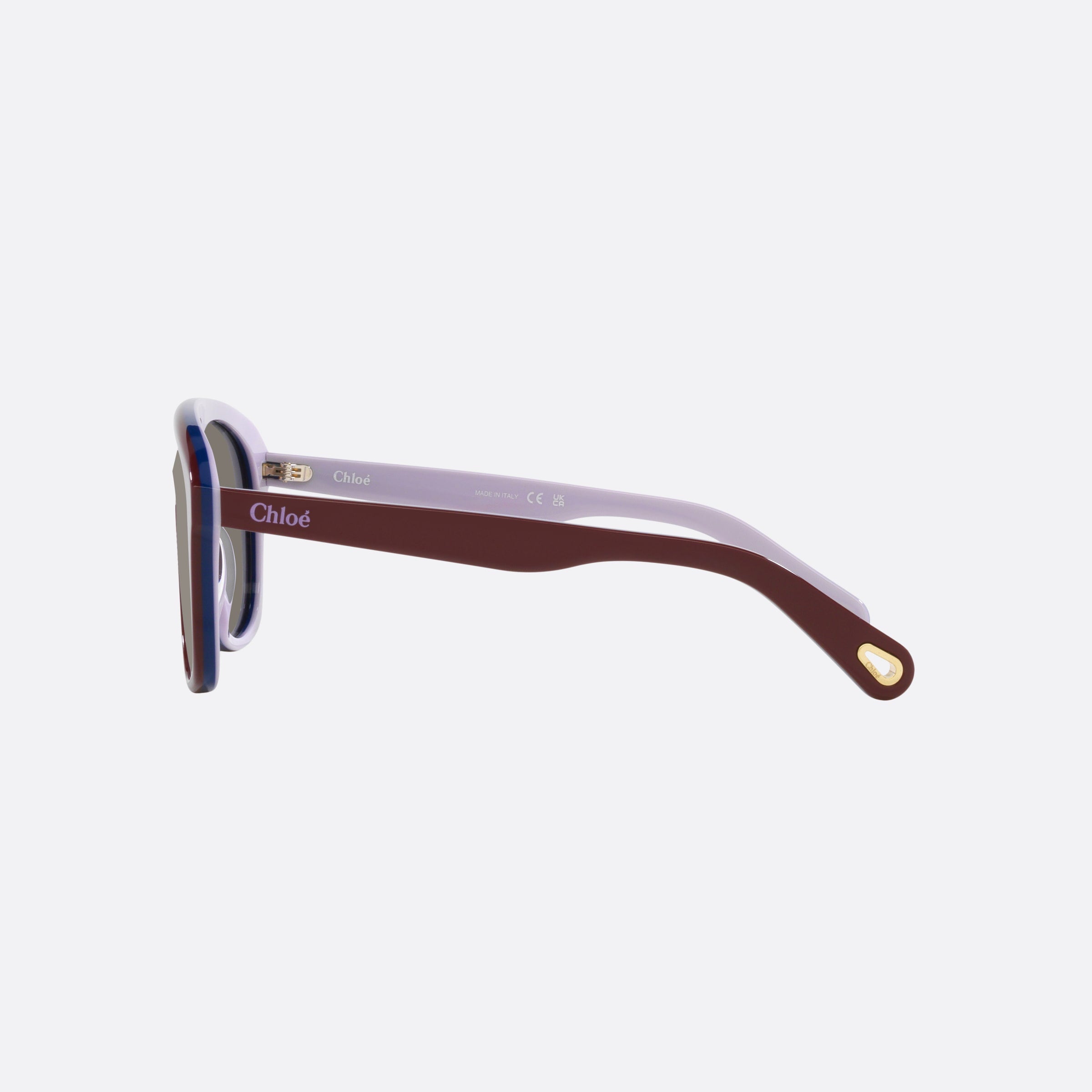Chloe 99mm Dew Red Pilot Women Sunglasses - Detail View