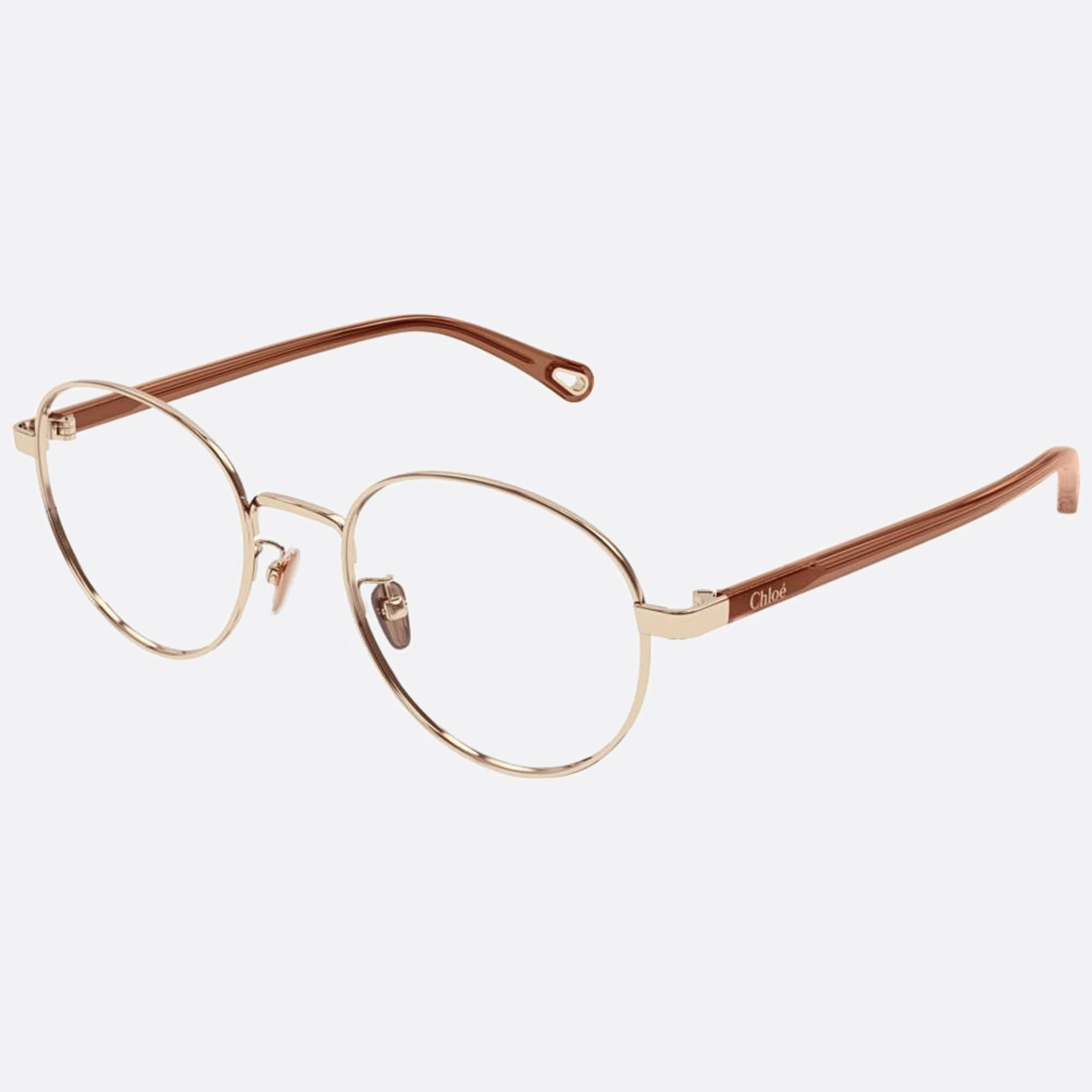 Chloe 52mm Ch0216oa Gold Round Women Eyeglasses - Side View