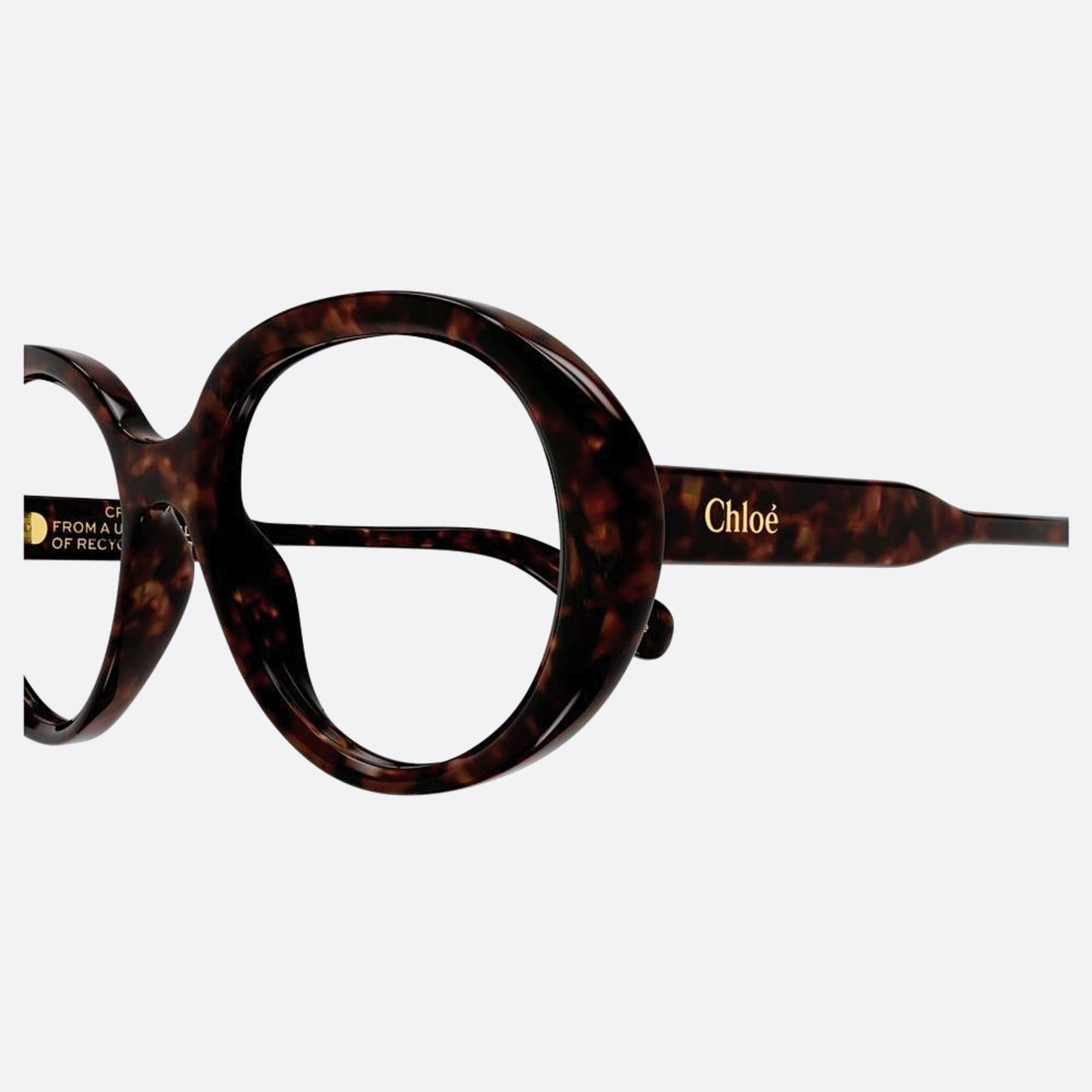 Chloe 53mm Havana Round Women Eyeglasses - Detail View