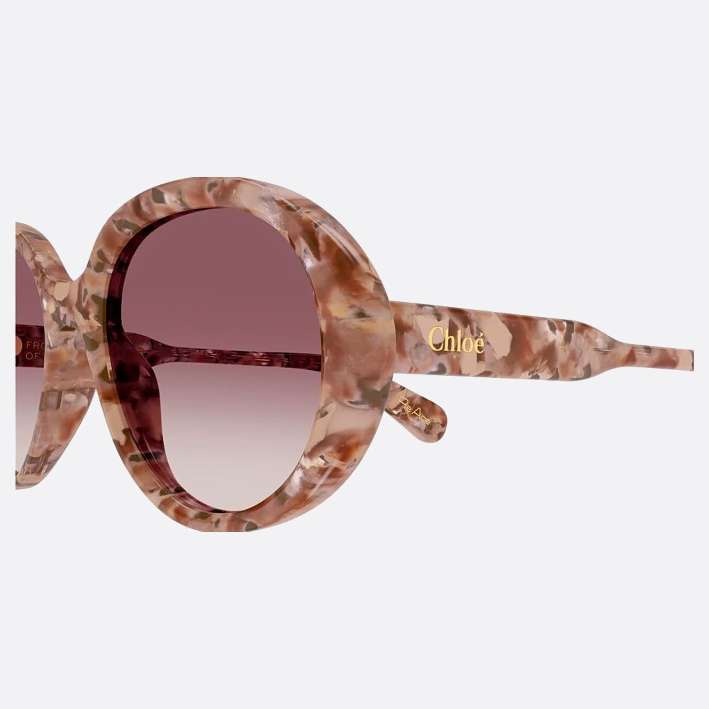 Chloe 55mm Dce Pink Round Women Sunglasses - Detail View
