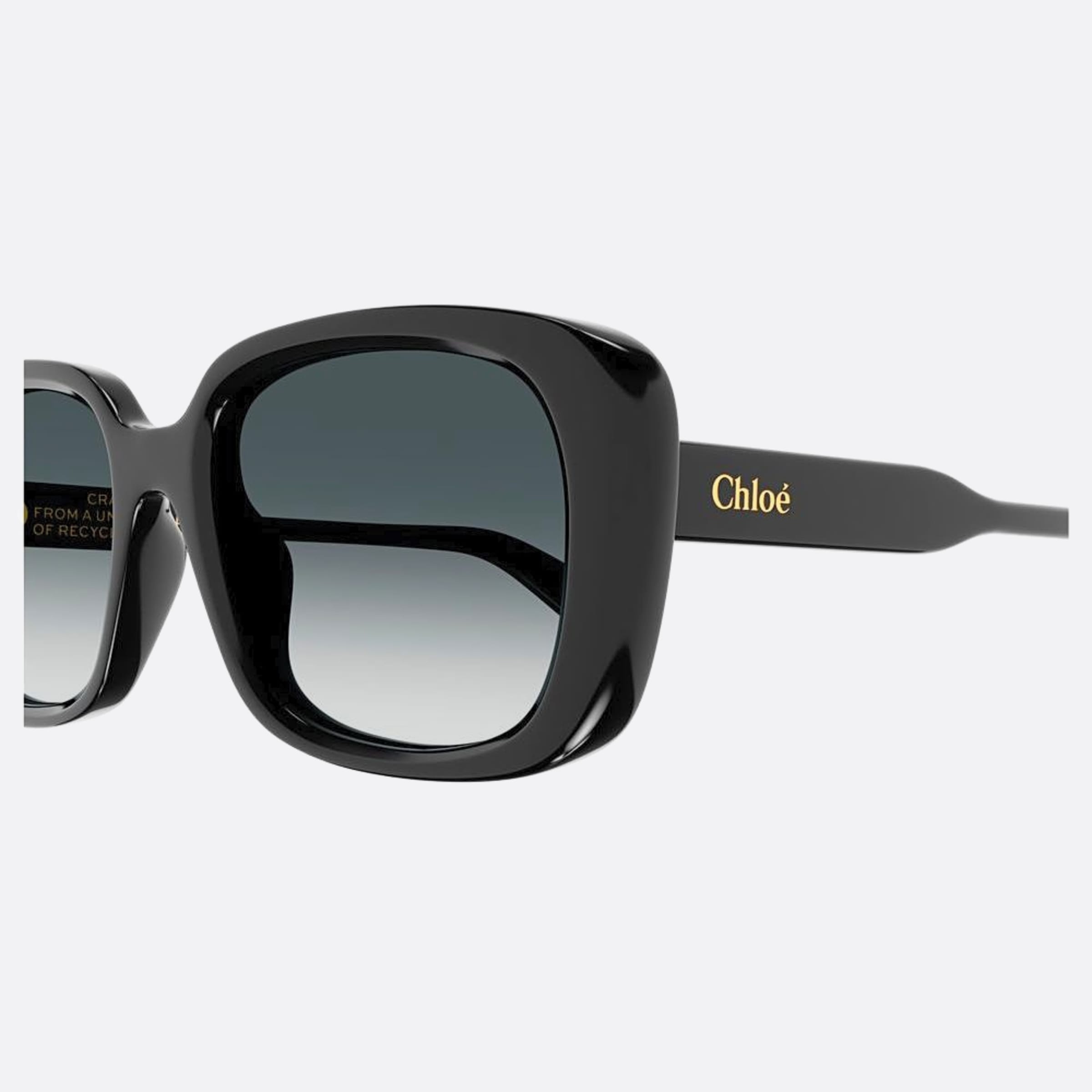 Chloe 55mm Ch0225sk Black Squared Women Sunglasses - Detail View