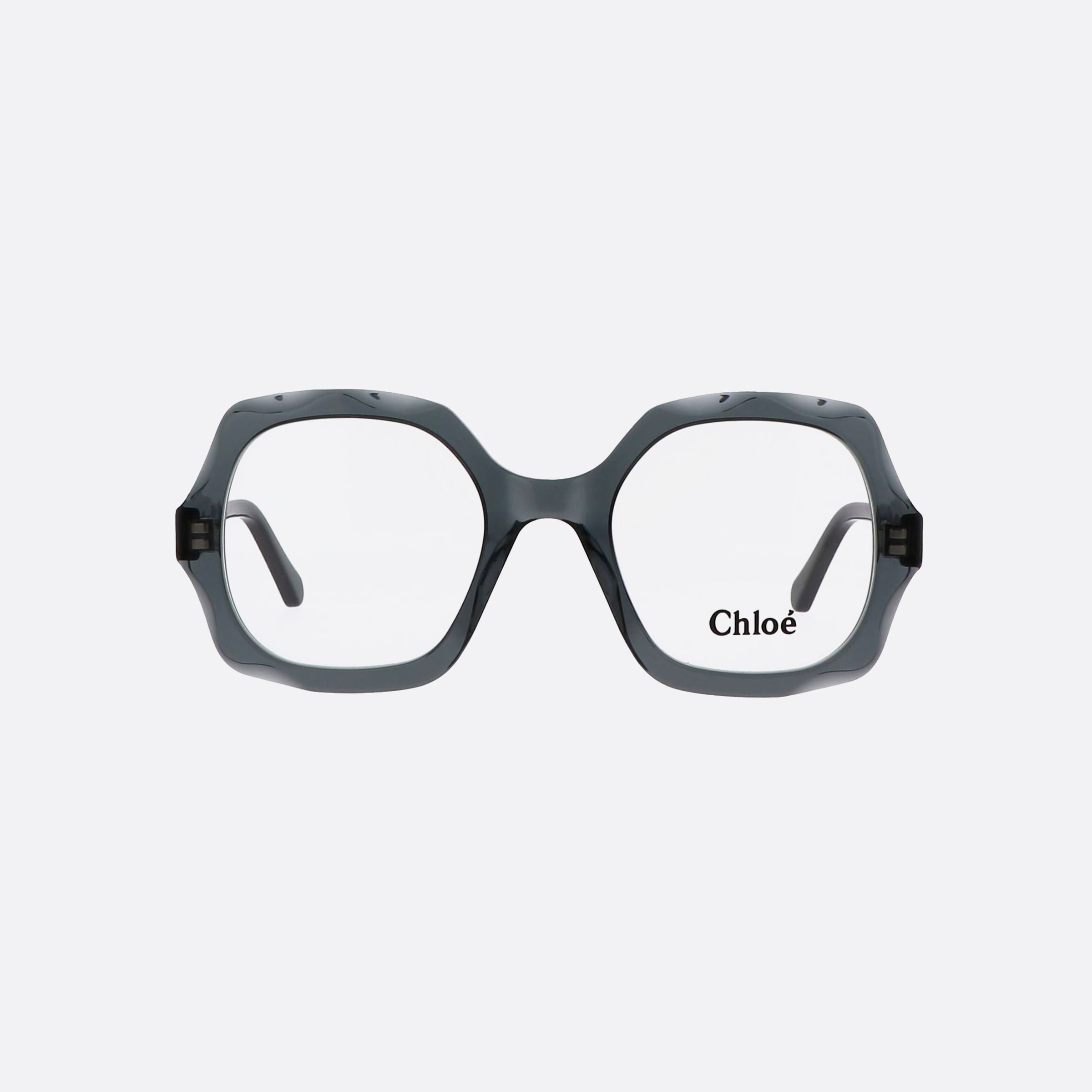 Chloe 51mm Grey Oversize Women Eyeglasses - Side View