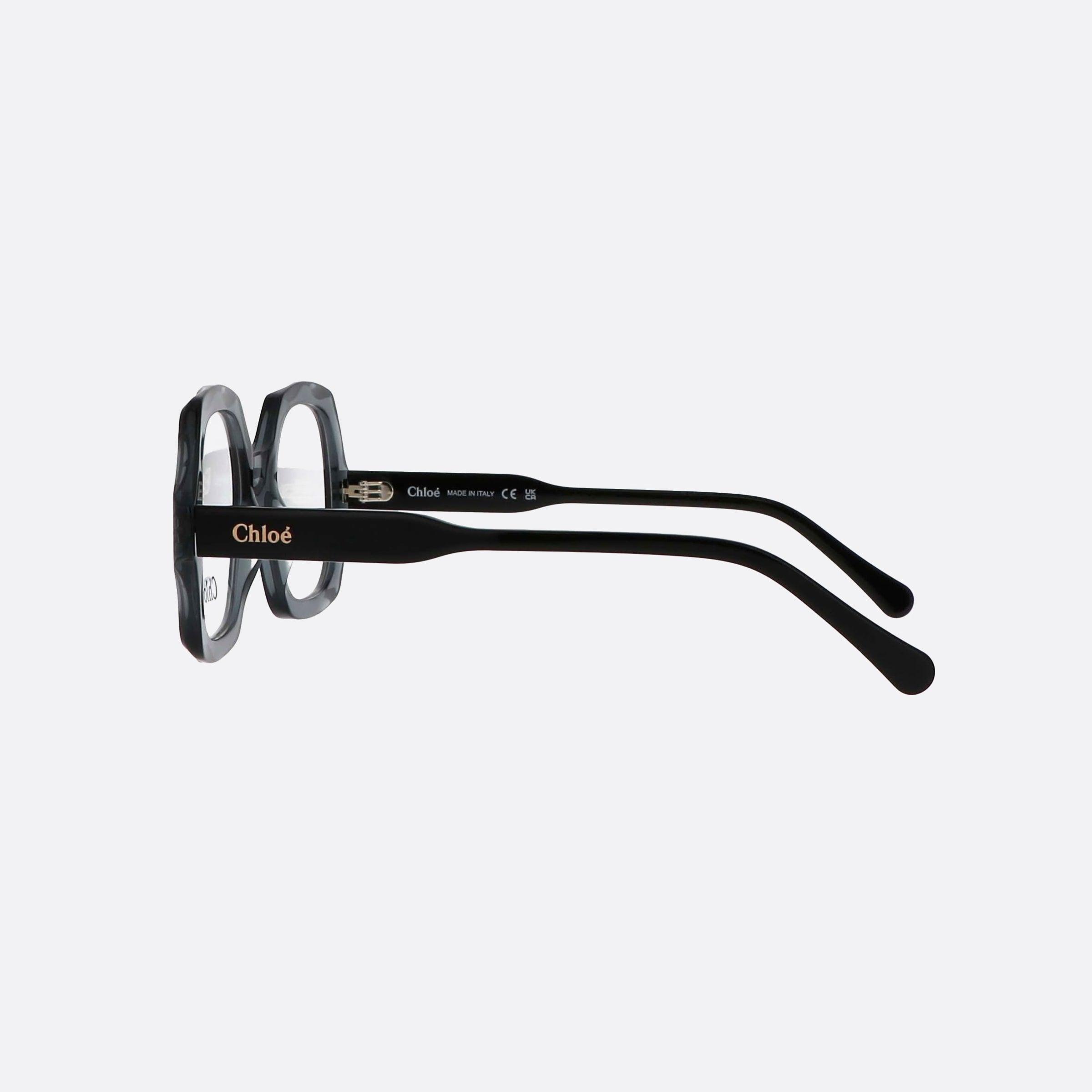 Chloe 51mm Grey Oversize Women Eyeglasses - Detail View