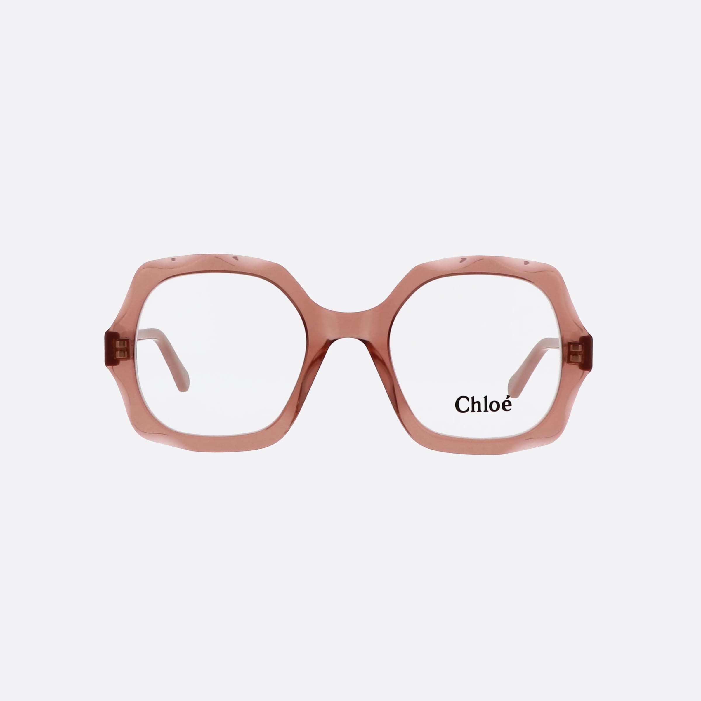 Chloe 51mm Pink Oversize Women Eyeglasses - Side View