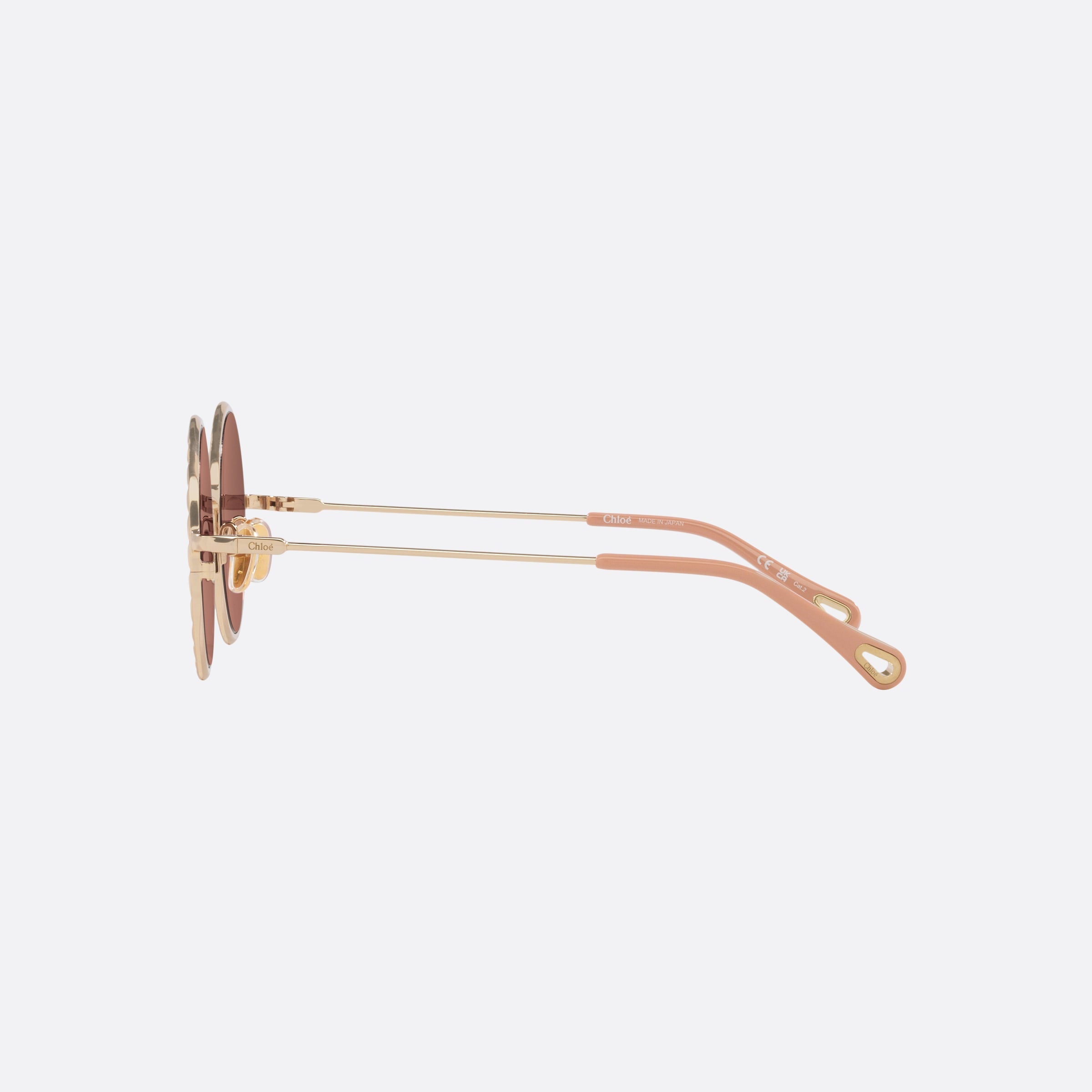 Chloe 53mm Bnh Gold Oval Women Sunglasses - Detail View