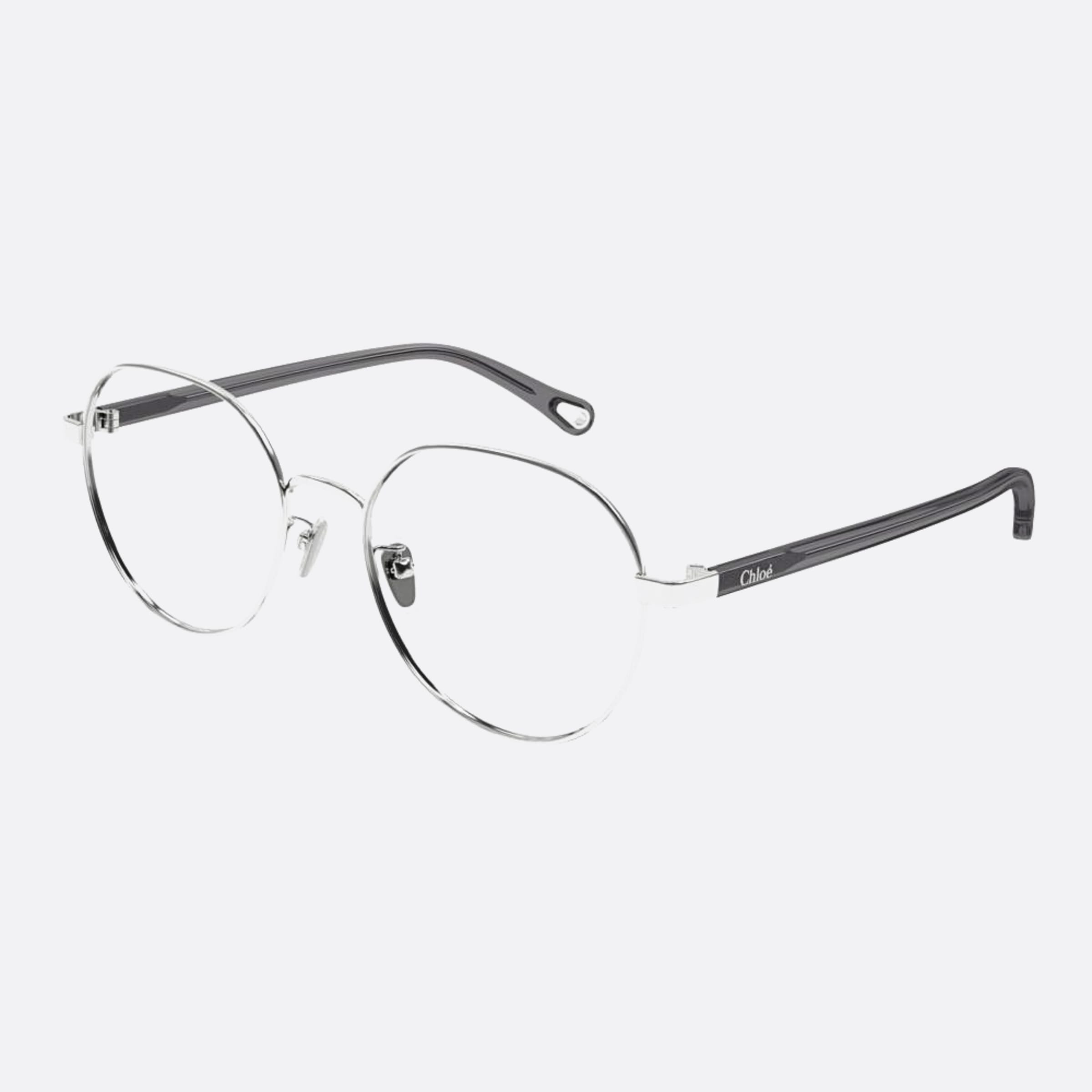 Chloe 53mm Ch0246oa Silver Round Women Eyeglasses - Side View