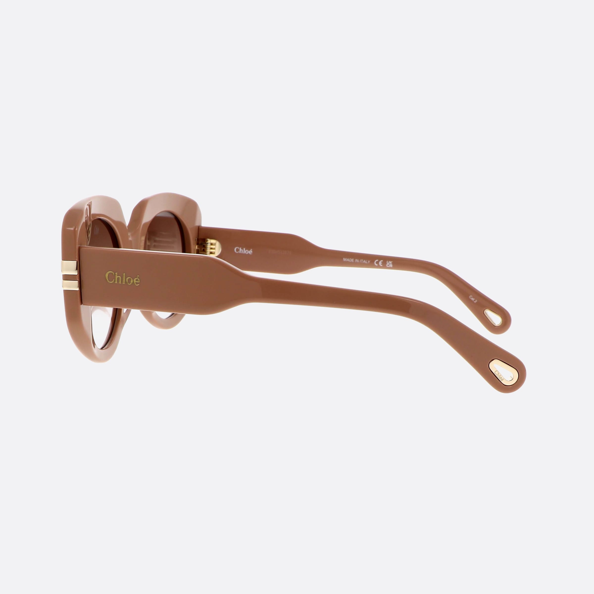 Chloe 52mm Nubr Brown Oversize Women Sunglasses - Detail View