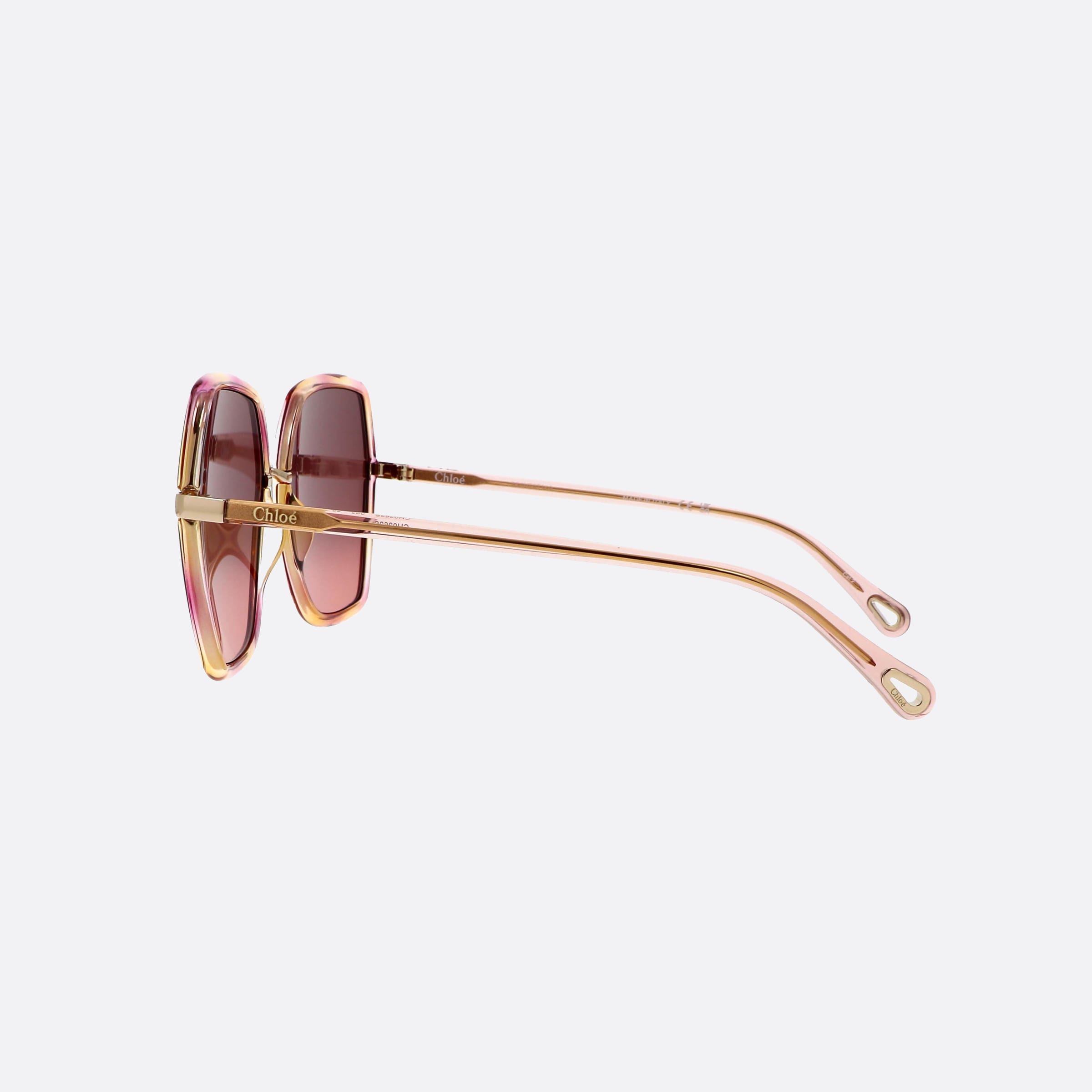Chloe 58mm Hypp Pink Oversize Women Sunglasses - Detail View