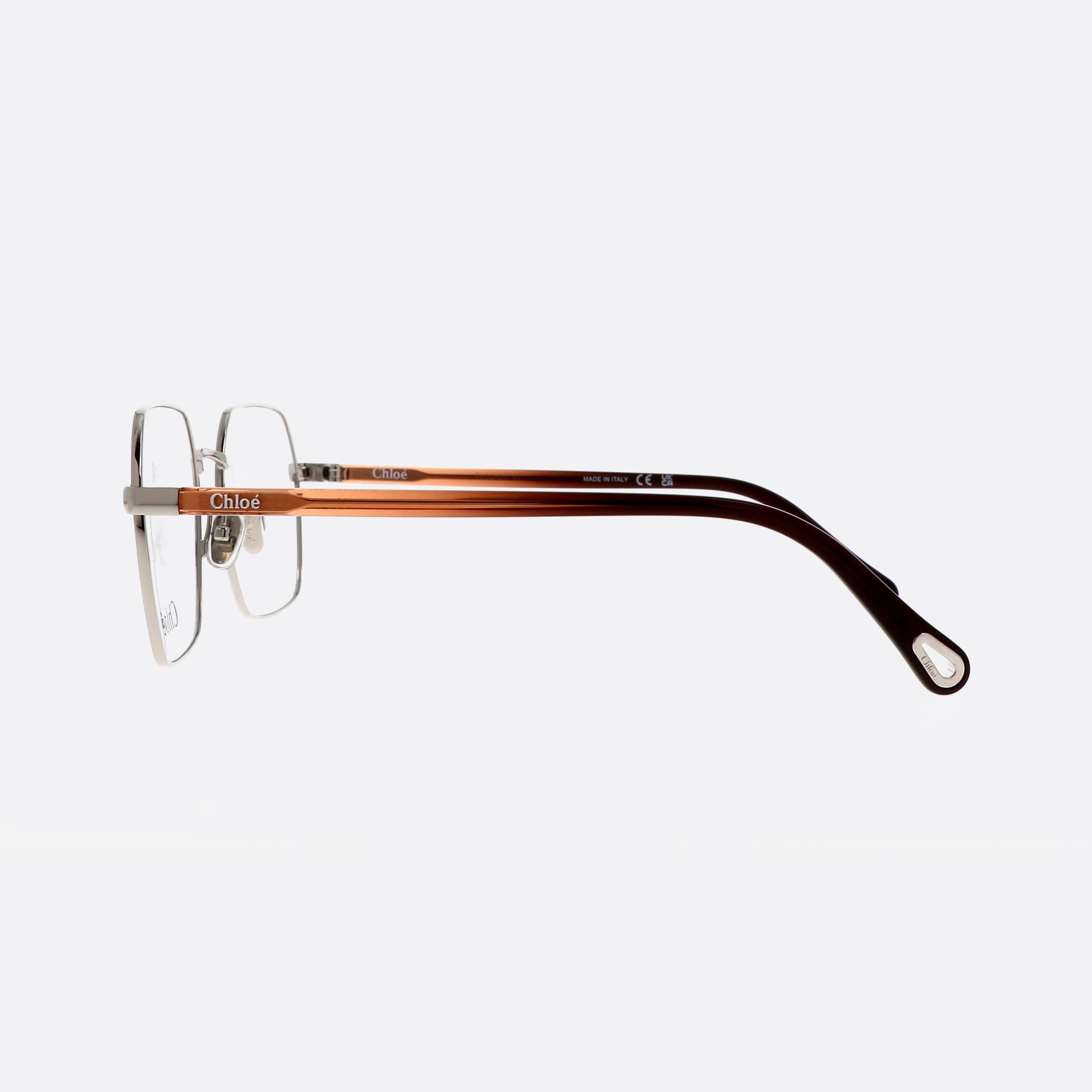 Chloe 54mm Silver Squared Women Eyeglasses - Detail View