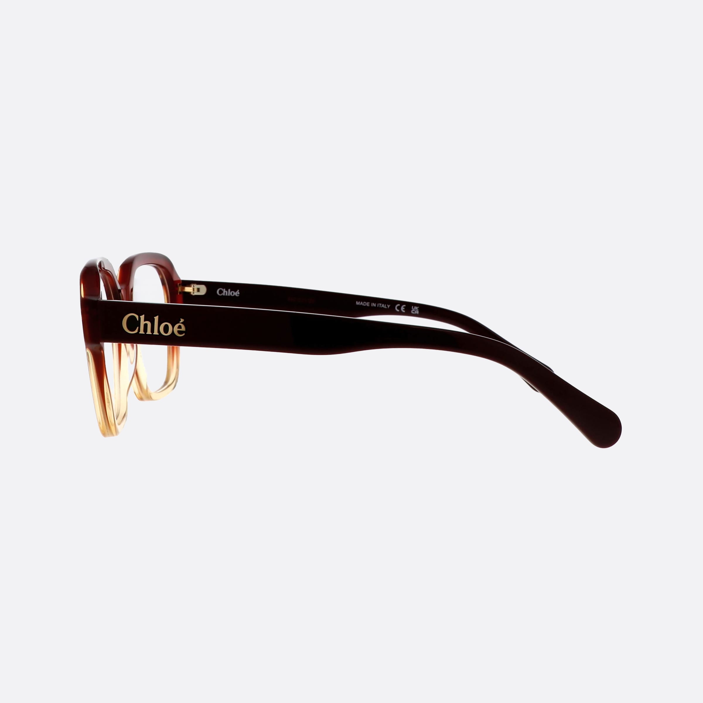 Chloe 53mm Brown Squared Women Eyeglasses - Detail View