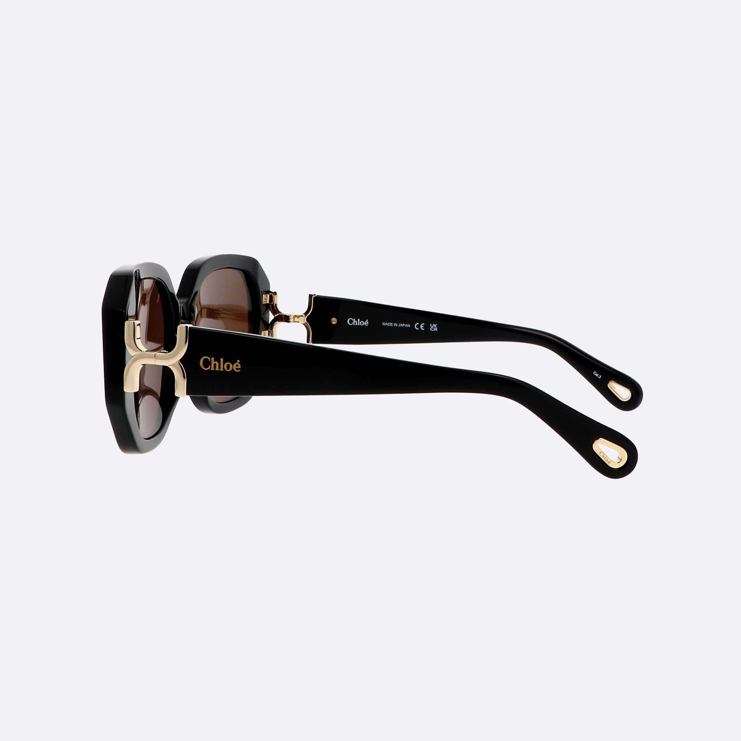 Chloe 56mm Marcie Black Oversize Women Sunglasses - Detail View