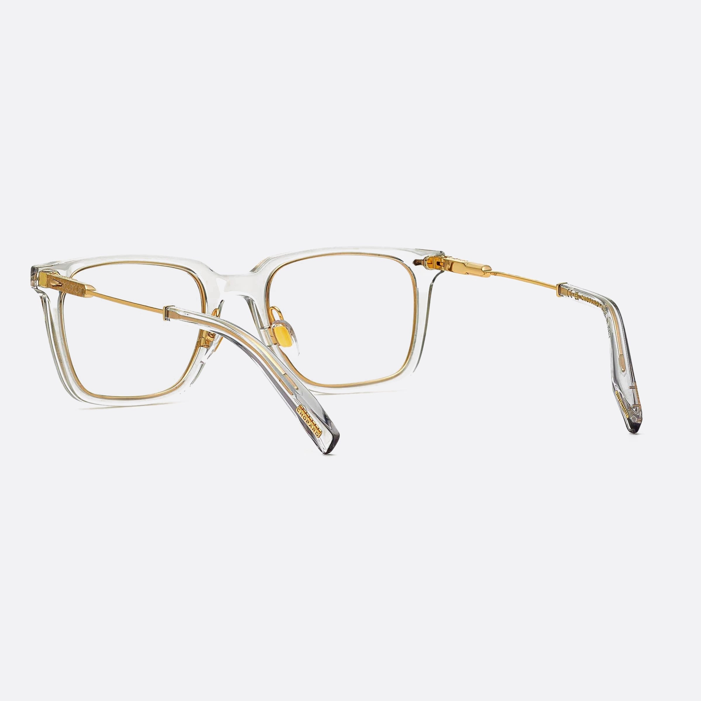 Chopard 52mm Vch346 06s8 Grey Geometric Unisex Eyeglasses - Detail View