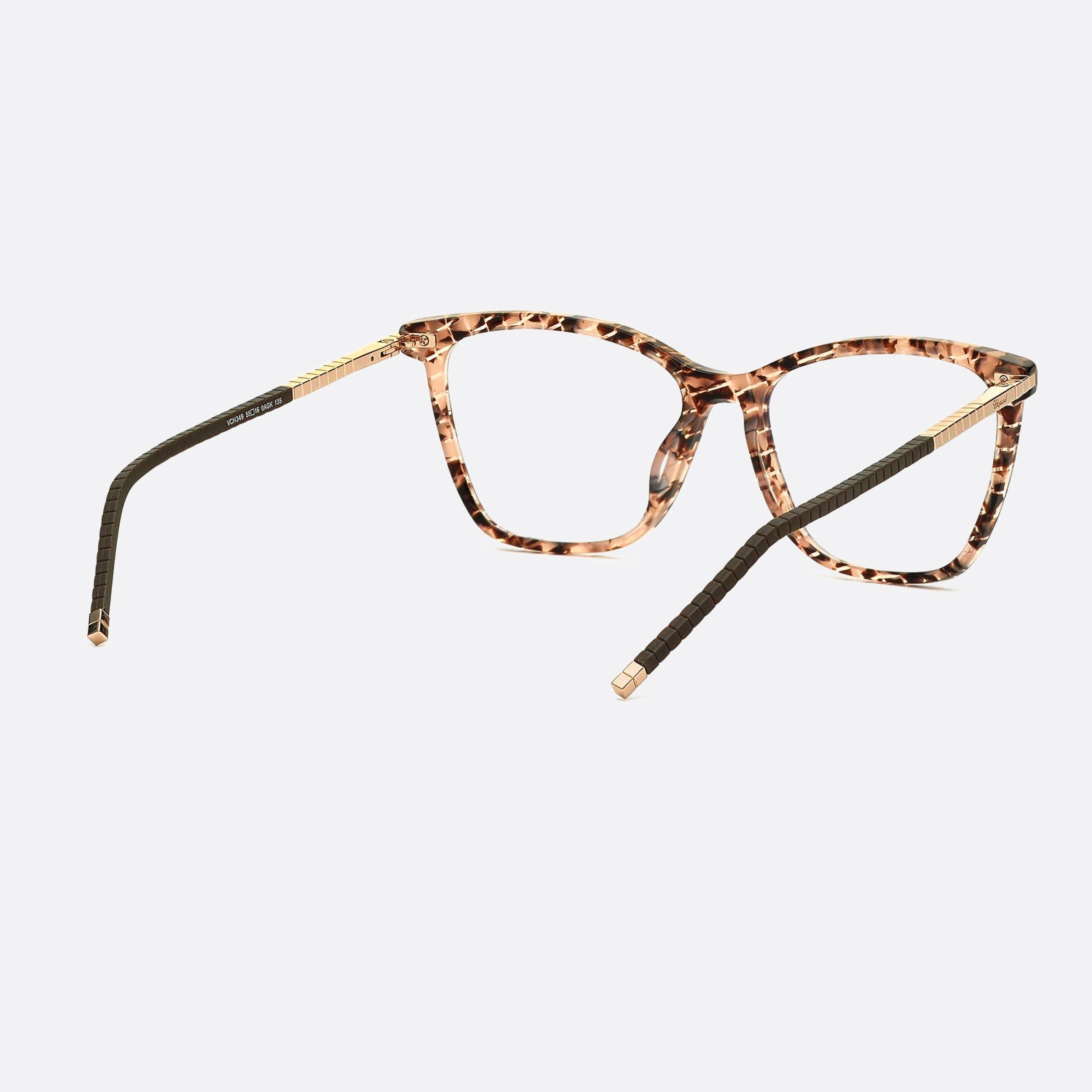 Chopard 55mm Vch349m 0agk Havana Geometric Women Eyeglasses - Additional Angle
