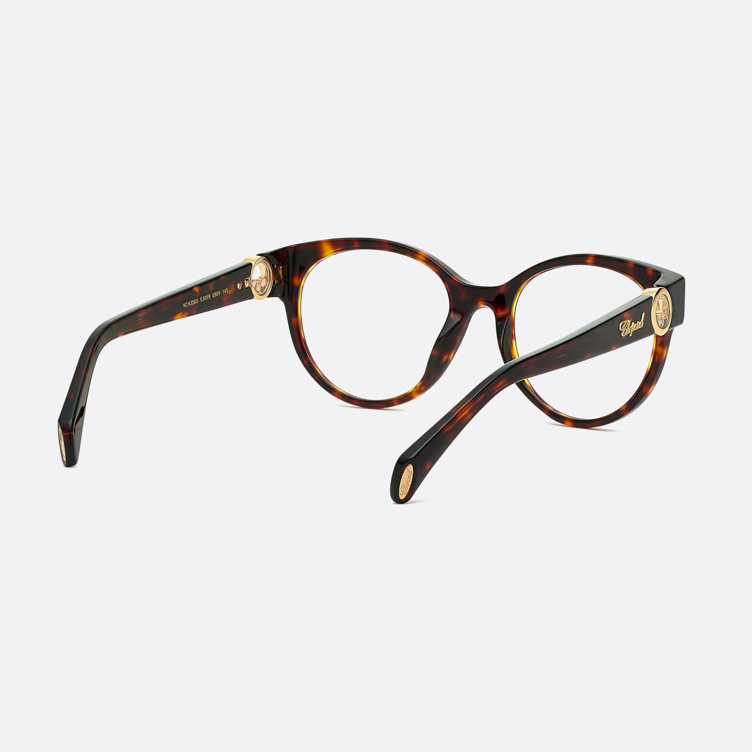 Chopard 53mm Vch350s Havana Round Women Eyeglasses - Additional Angle