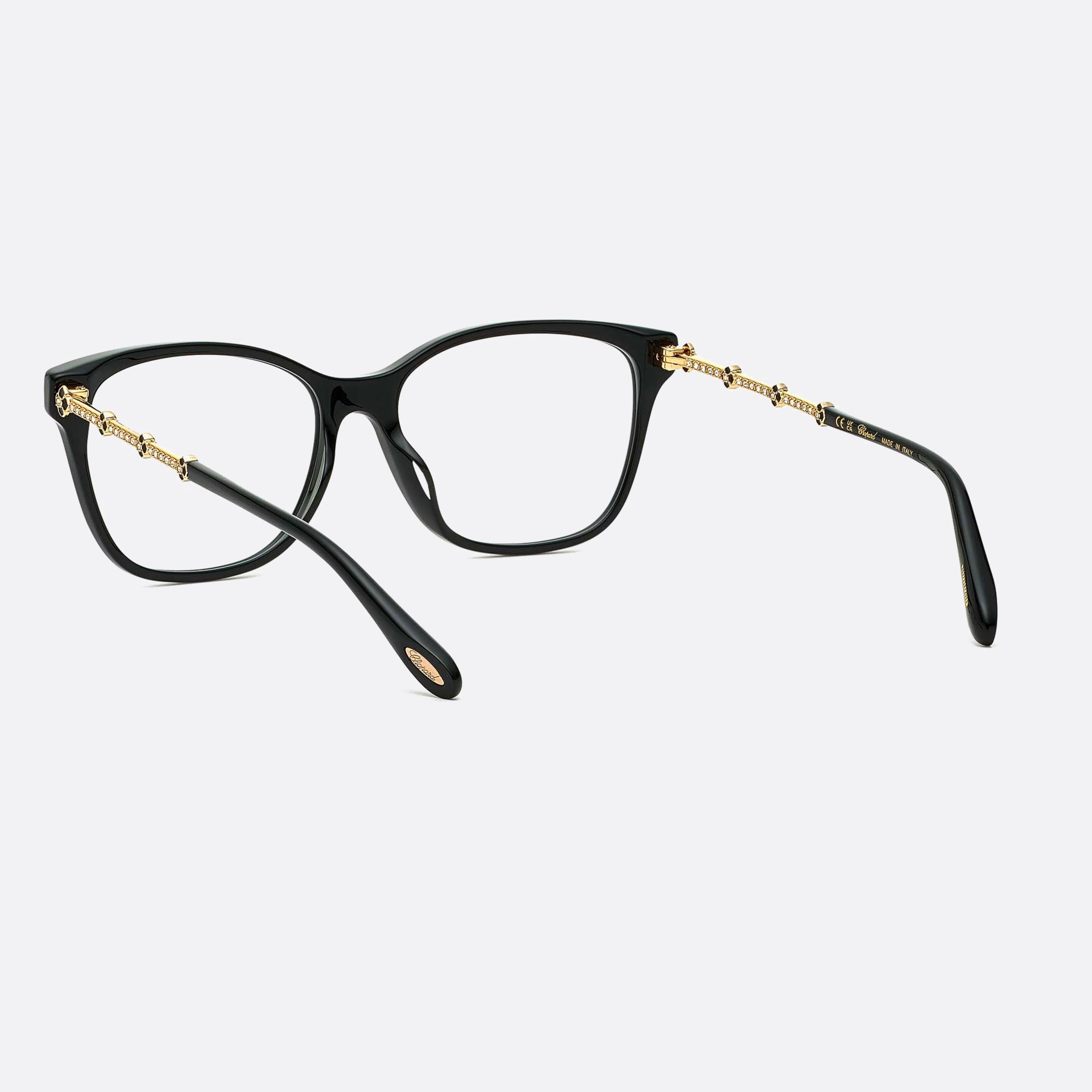 Chopard 54mm Vch352s Black Geometric Women Eyeglasses - Detail View