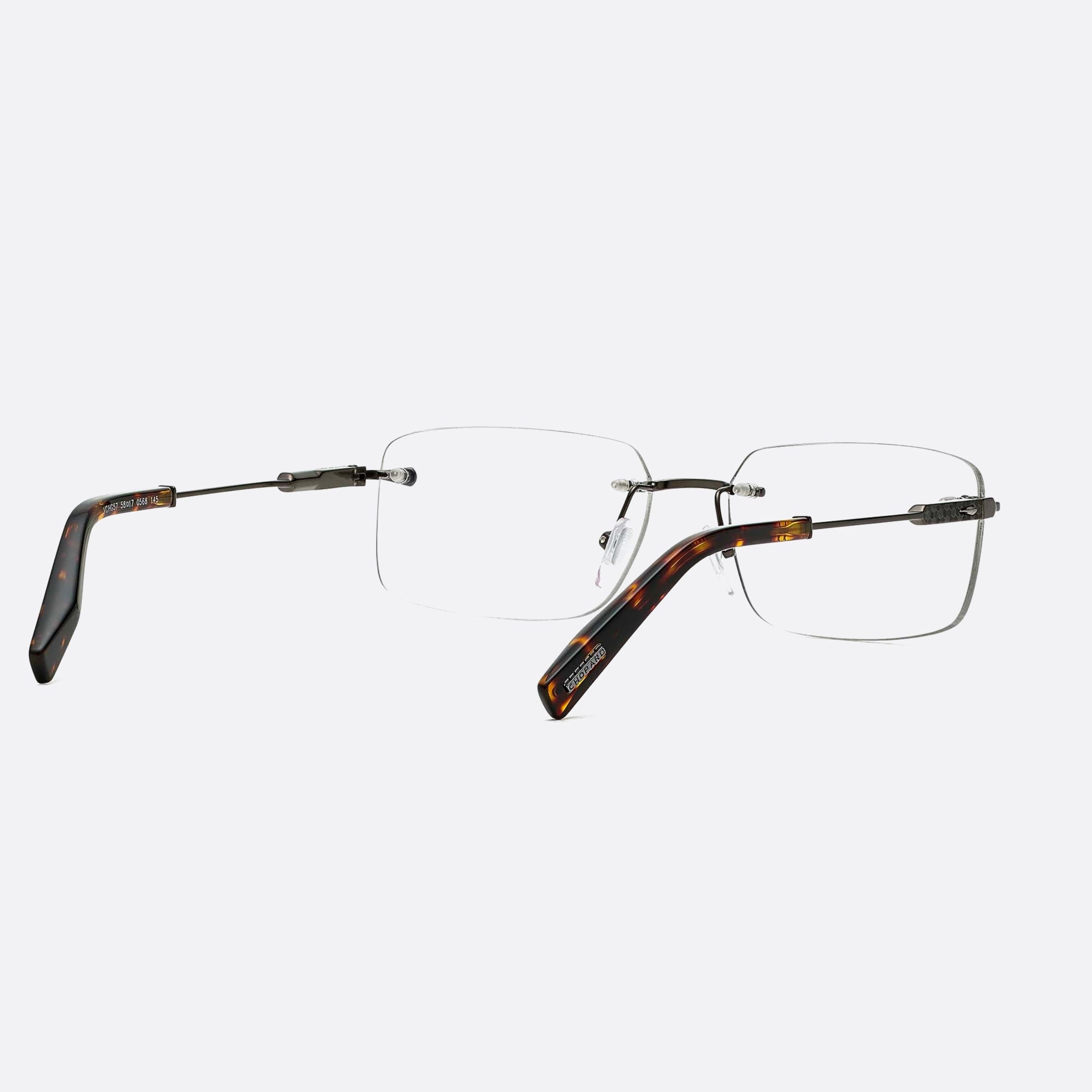 Chopard 58mm Vchg57 Ruthenium Geometric Unisex Eyeglasses - Additional Angle