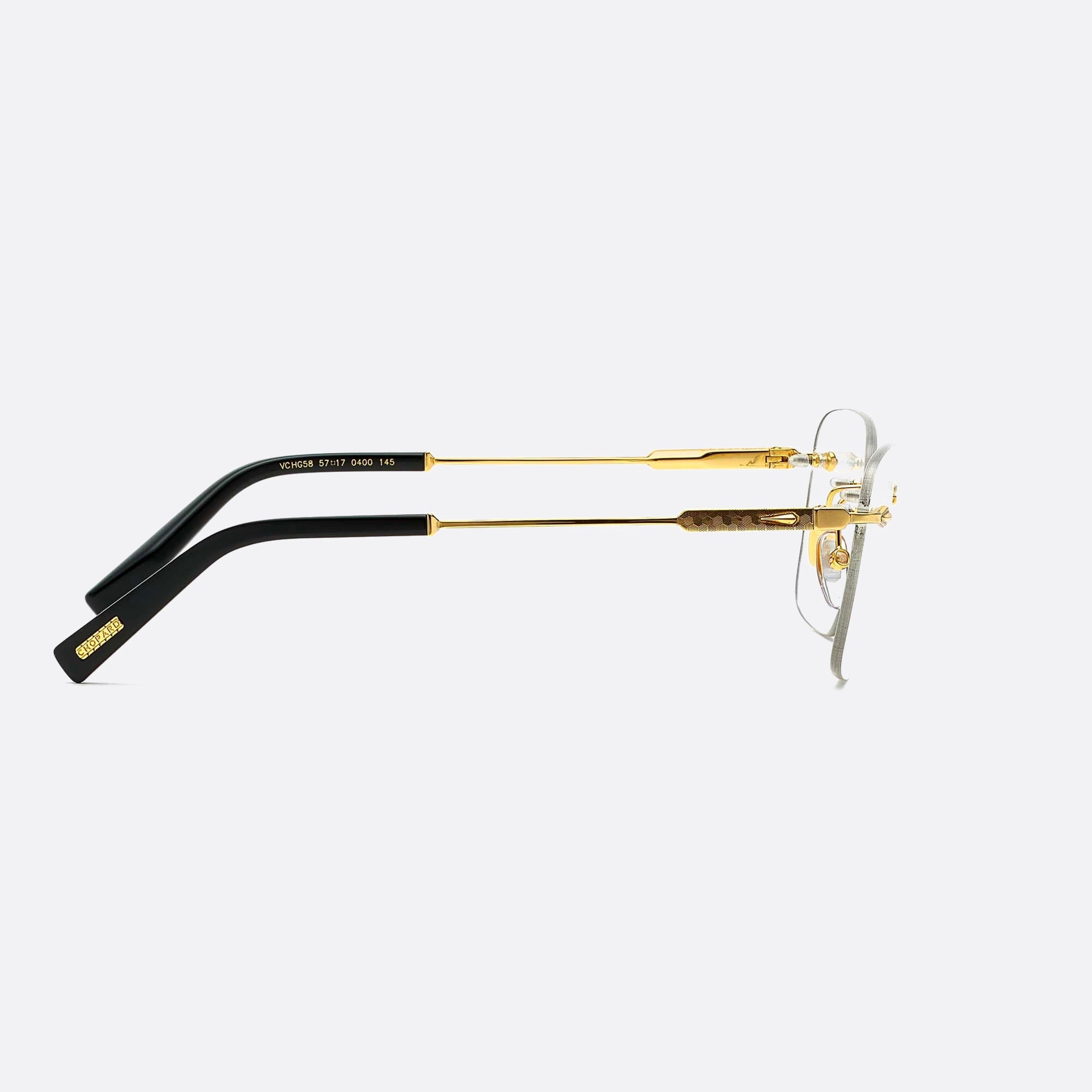 Chopard 57mm Vchg58 Gold Geometric Unisex Eyeglasses - Additional Angle