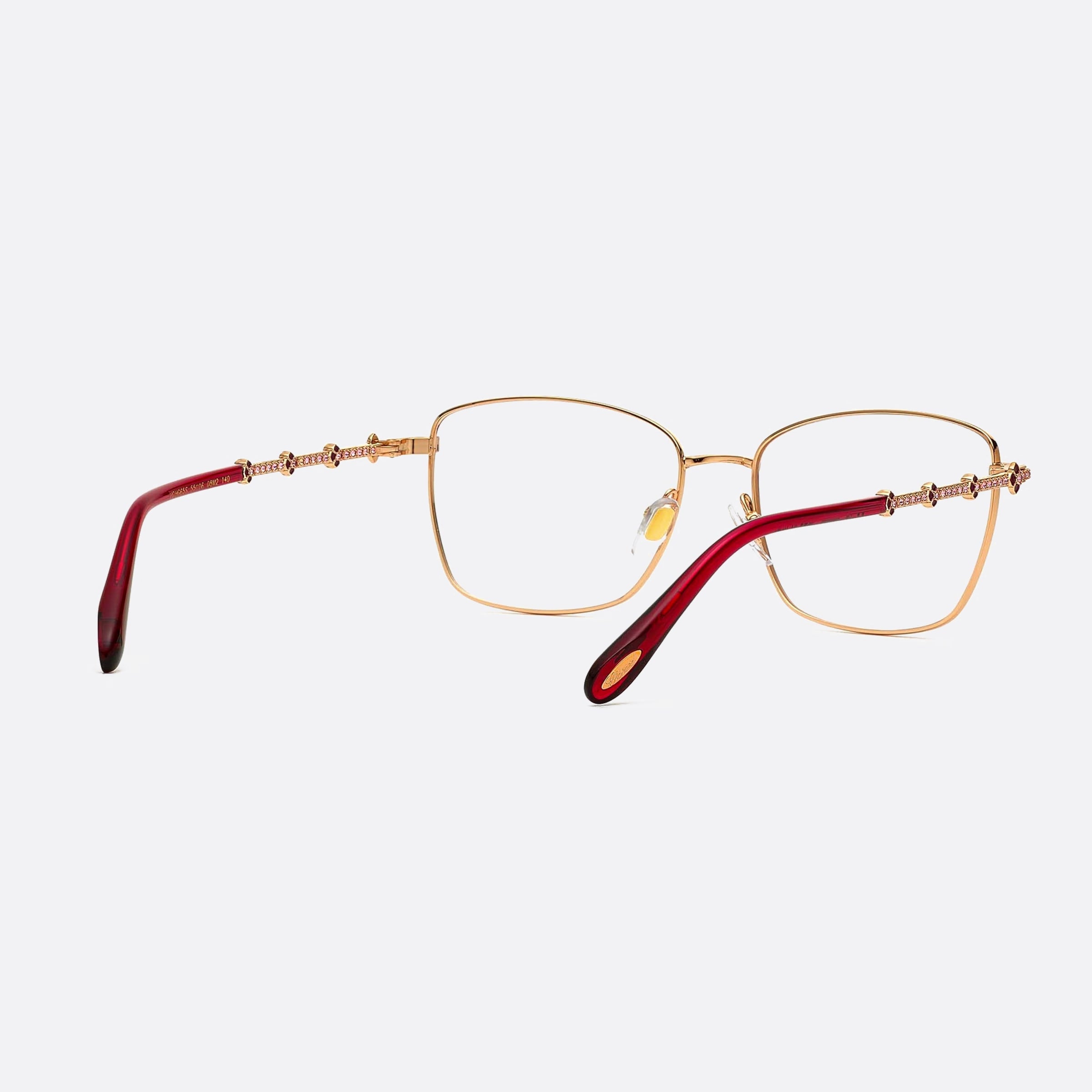 Chopard 55mm Vchg65s 08m2 Red Geometric Women Eyeglasses - Additional Angle