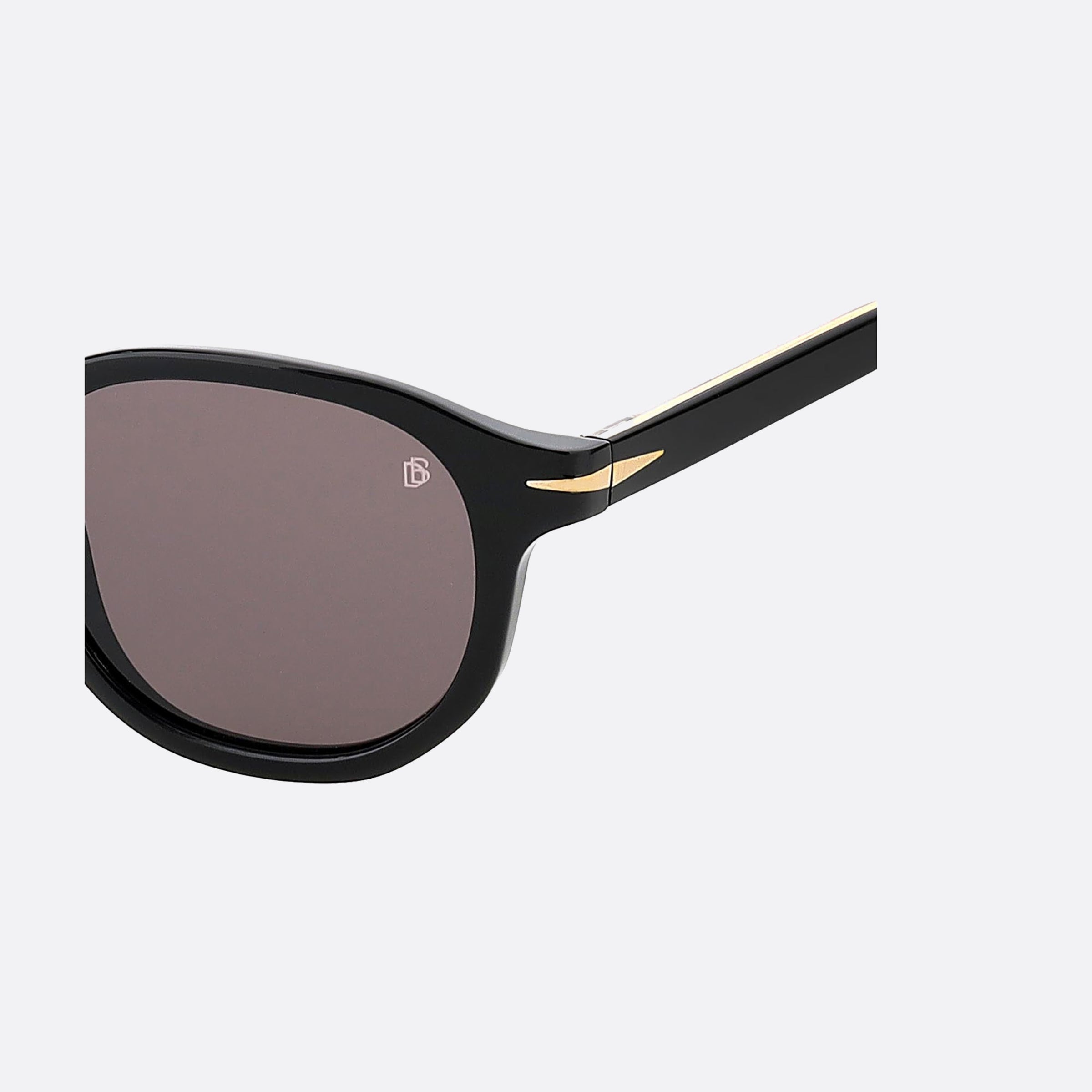 David 49mm Beckham Black Round Men Sunglasses - Lifestyle Shot