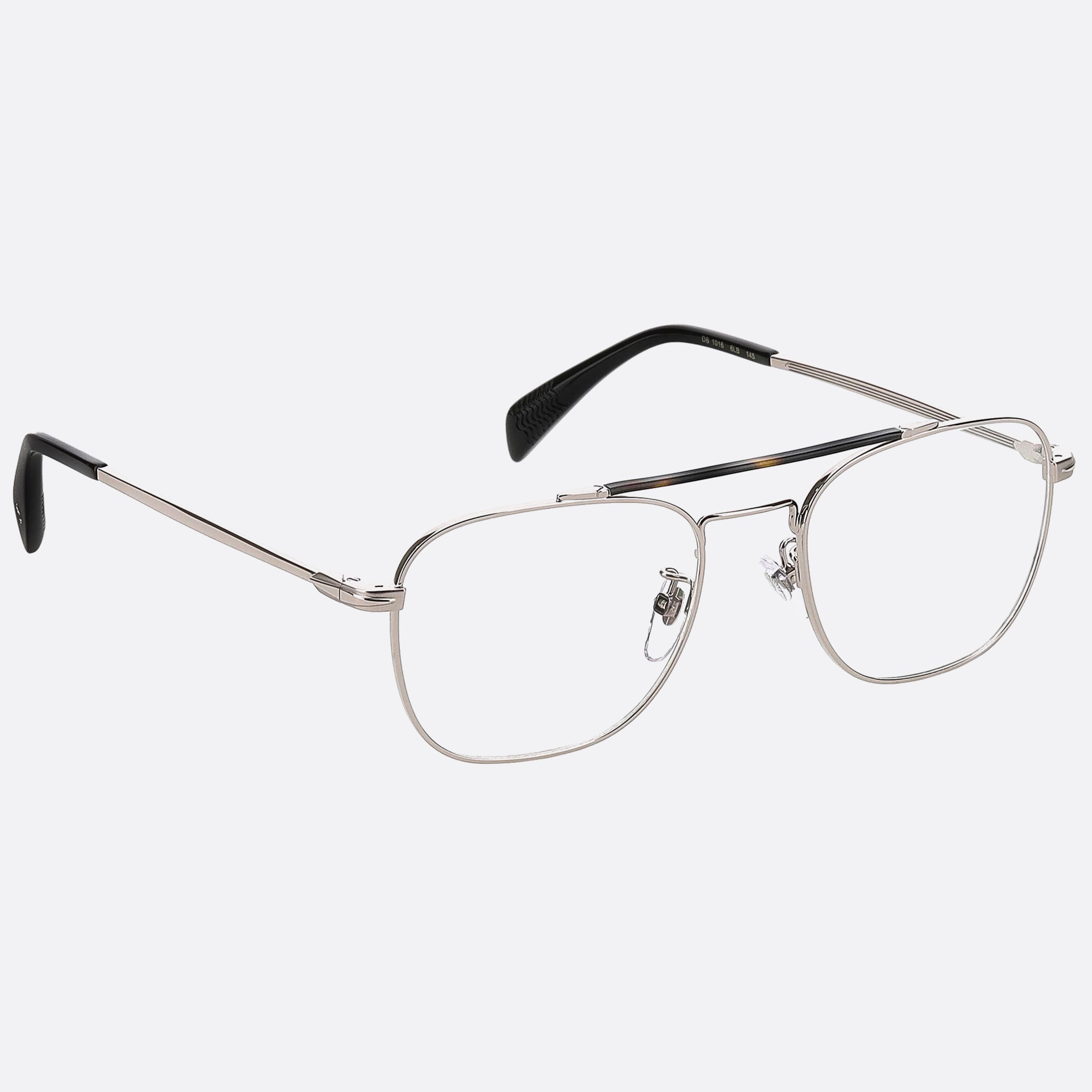 David 52mm Beckham 6lb Ruthenium Geometric Men Eyeglasses - Detail View