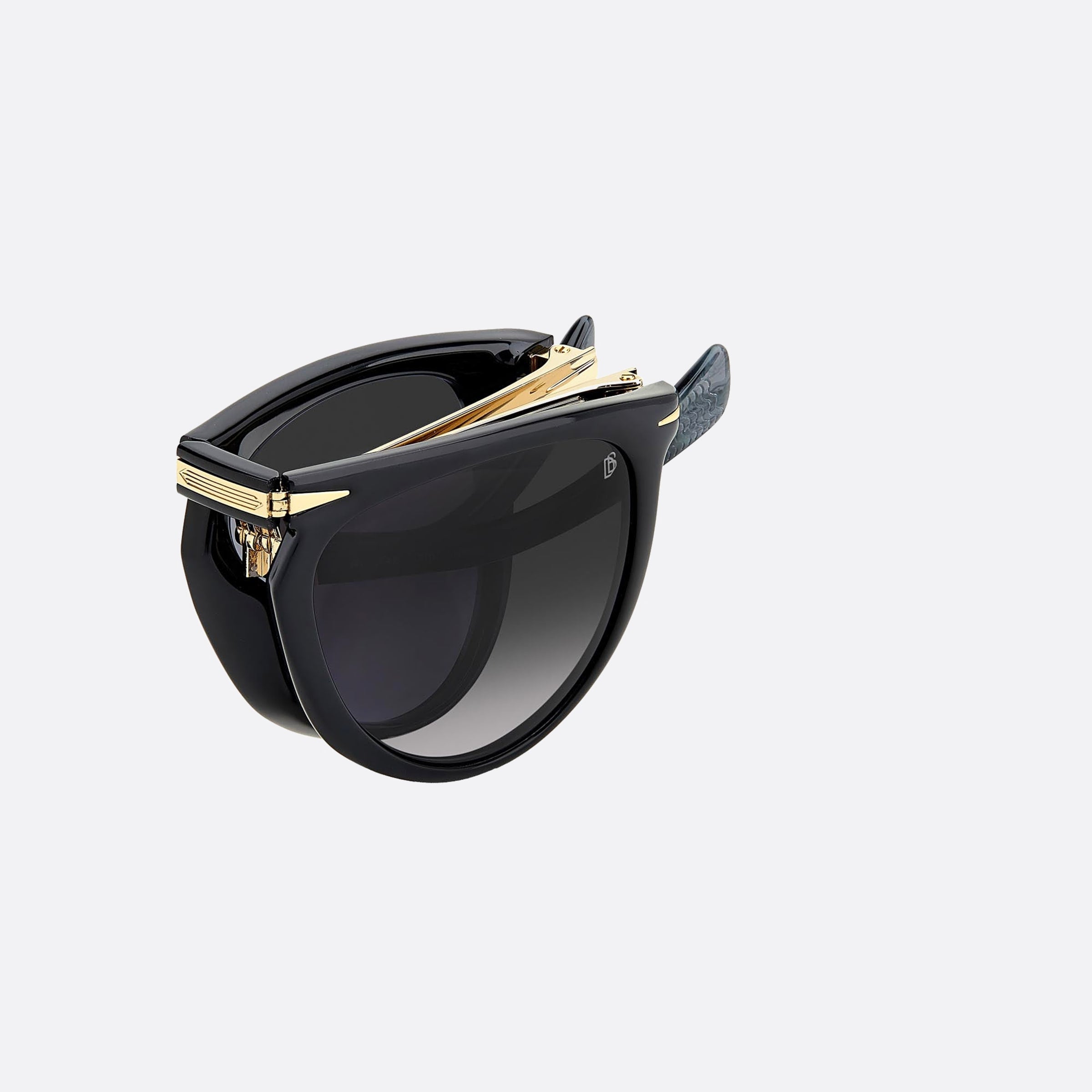 David 54mm Beckham Folding 2m2 Black Pilot Men Sunglasses - Additional Angle
